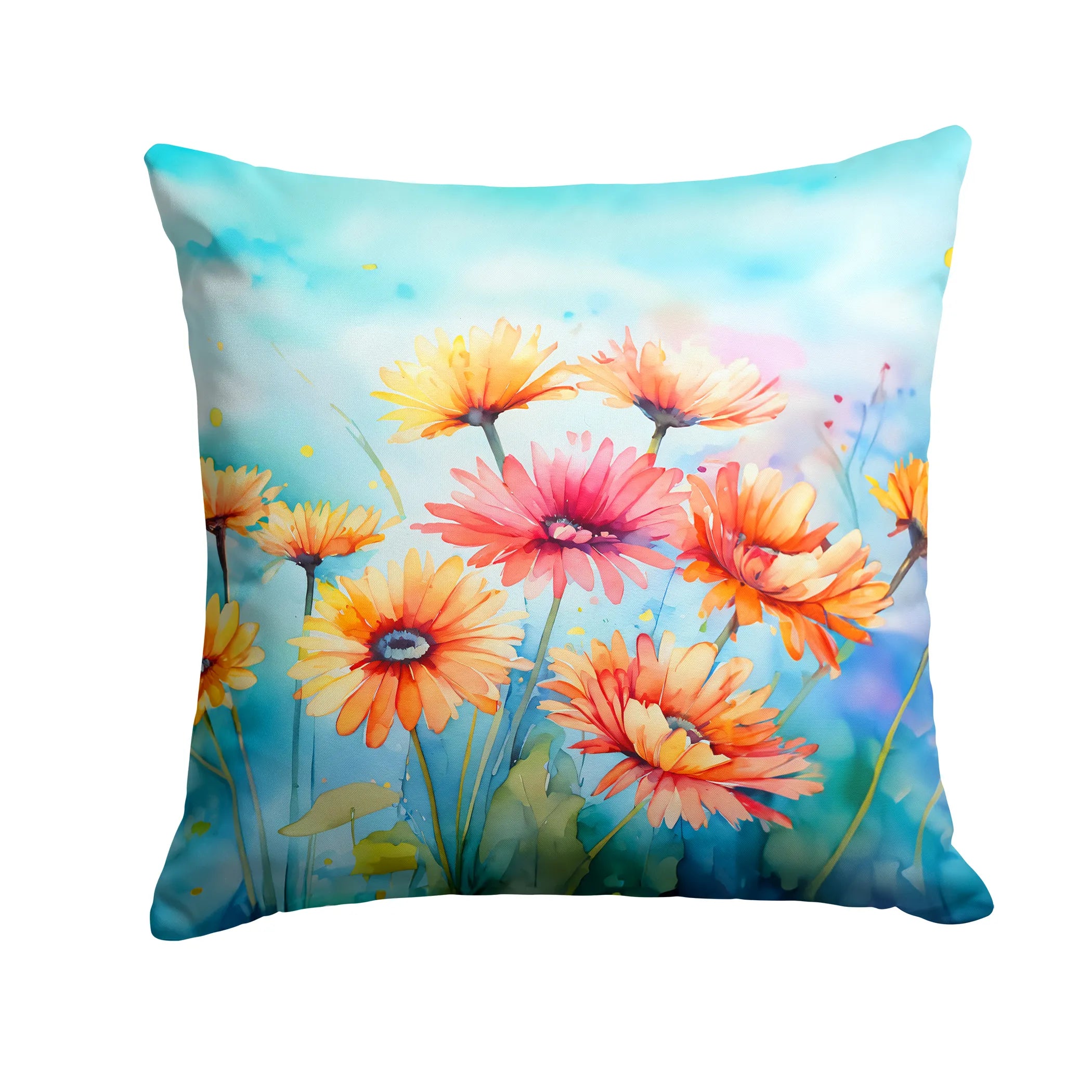 Flowers in Watercolor Throw Pillow - Pack Of: 1 | Collection name: Flowers in watercolor