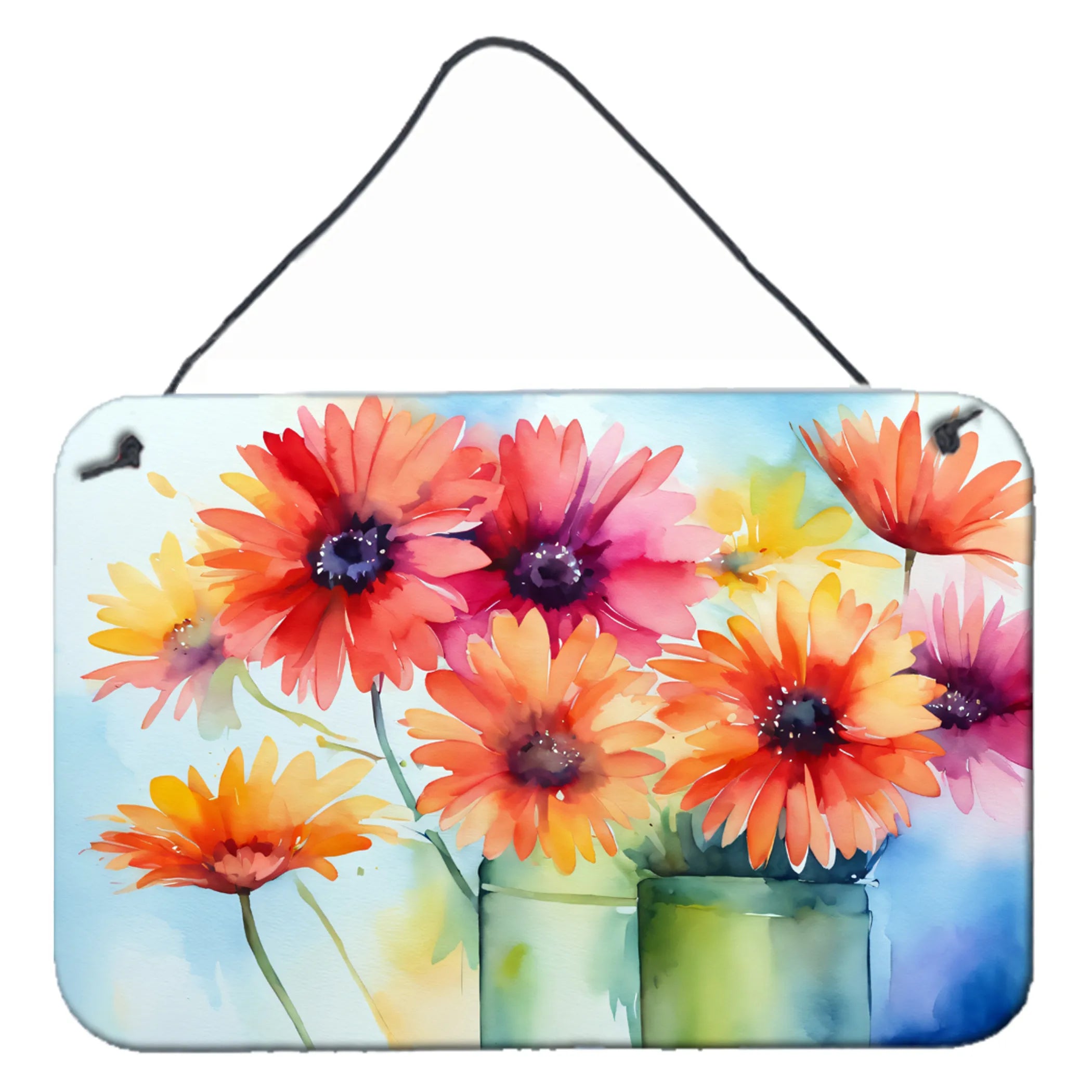 Flowers in Watercolor Wall or Door Hanging Prints - Size: 8HX12W | Pack Of: 1 | Collection name: Flowers in watercolor