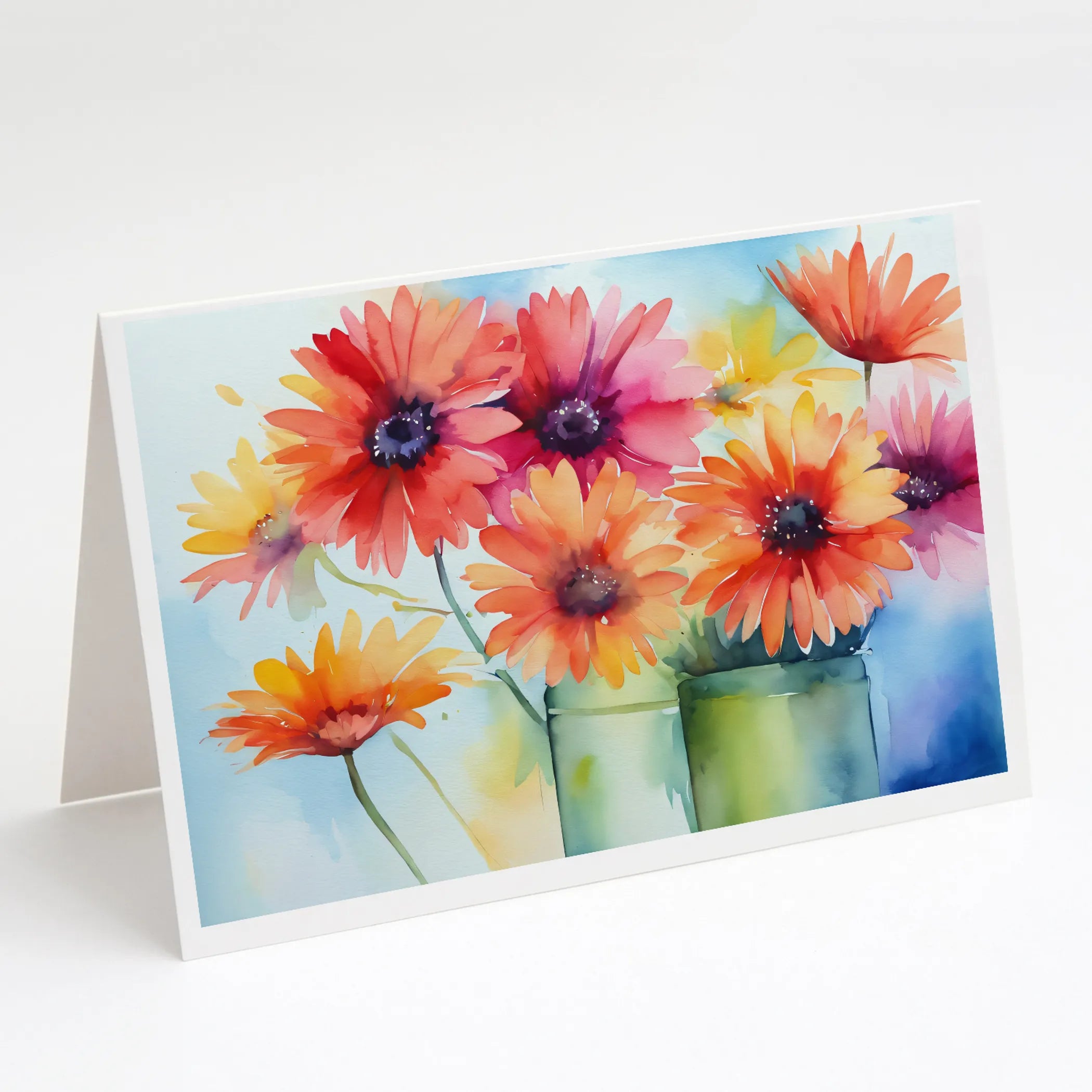 Flowers in Watercolor Greeting Cards  - Size: 5X7 | Pack Of: 1 | Collection name: Flowers in watercolor