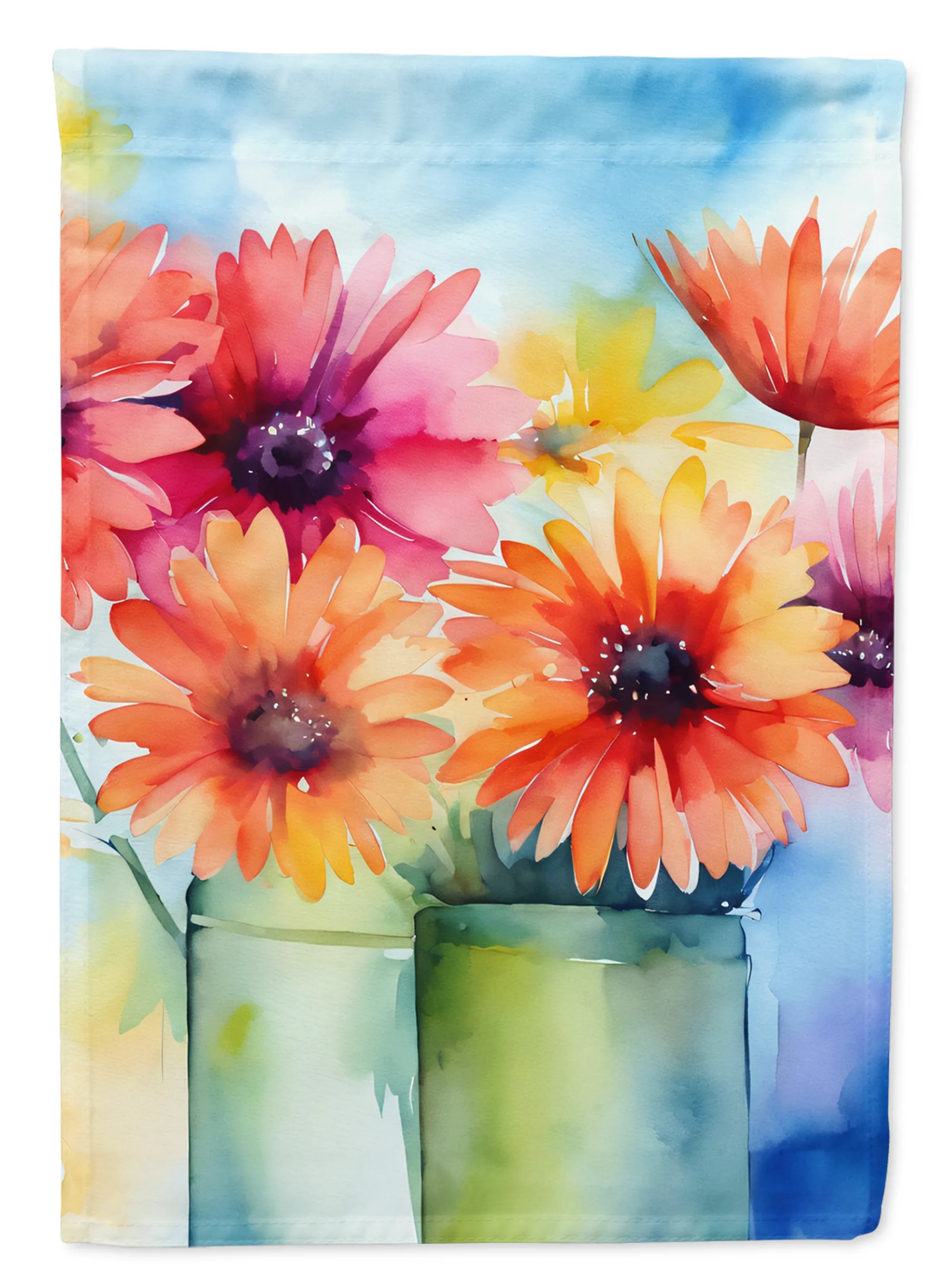 Flowers in Watercolor Decorative Flag - Pack Of: 1 | Collection name: Flowers in watercolor