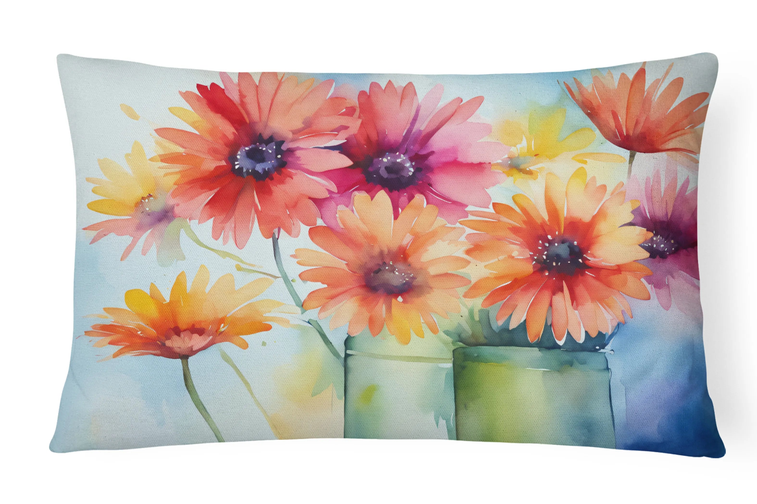 Flowers in Watercolor Throw Pillow - Pack Of: 1 | Collection name: Flowers in watercolor