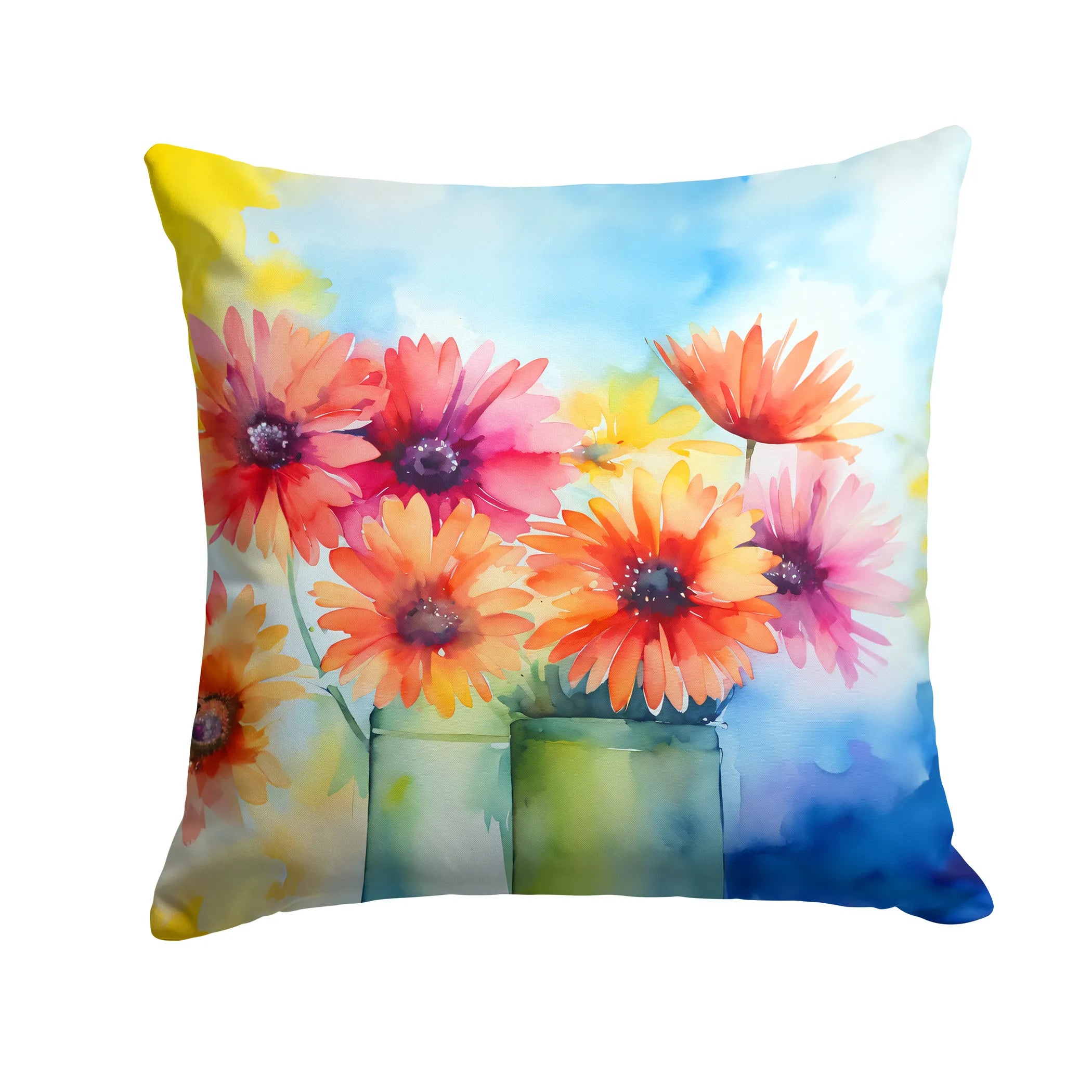 Flowers in Watercolor Throw Pillow - Pack Of: 1 | Collection name: Flowers in watercolor