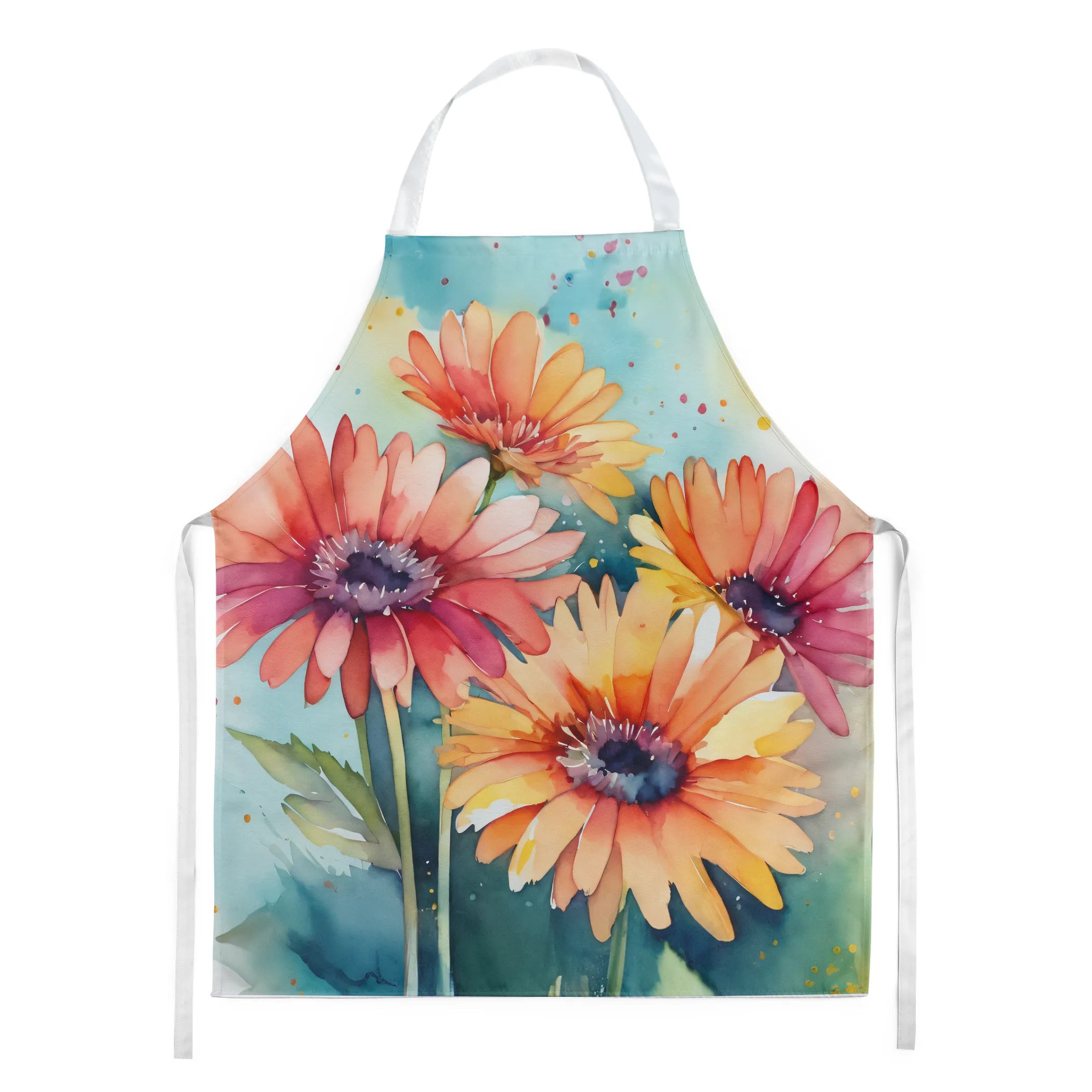 Flowers in Watercolor Apron - Size: LARGE | Pack Of: 1 | Collection name: Flowers in watercolor