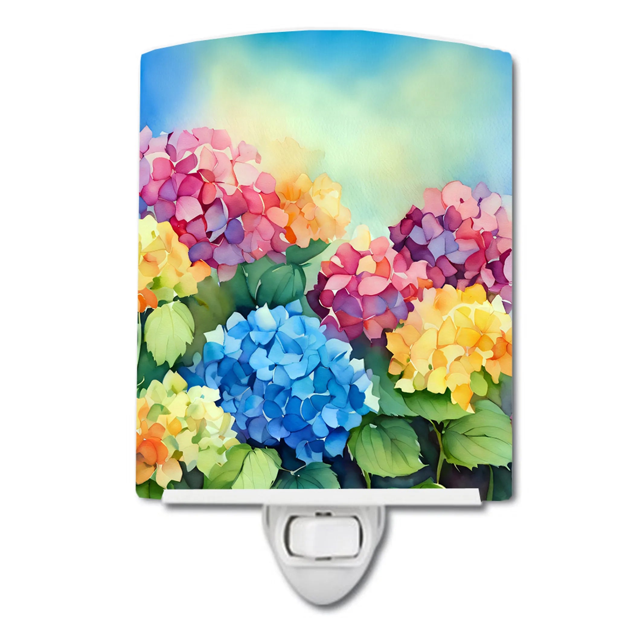 Flowers in Watercolor Ceramic Night Light - Pack Of: 1 | Collection name: Flowers in watercolor