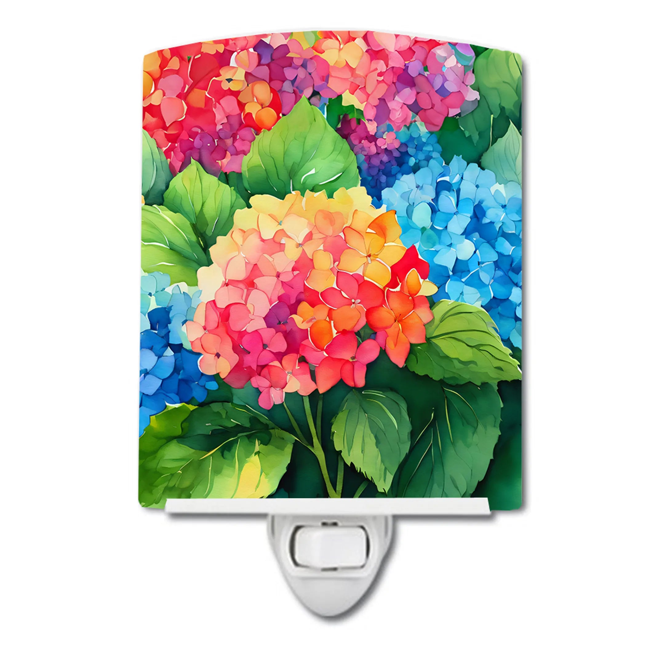 Flowers in Watercolor Ceramic Night Light - Pack Of: 1 | Collection name: Flowers in watercolor