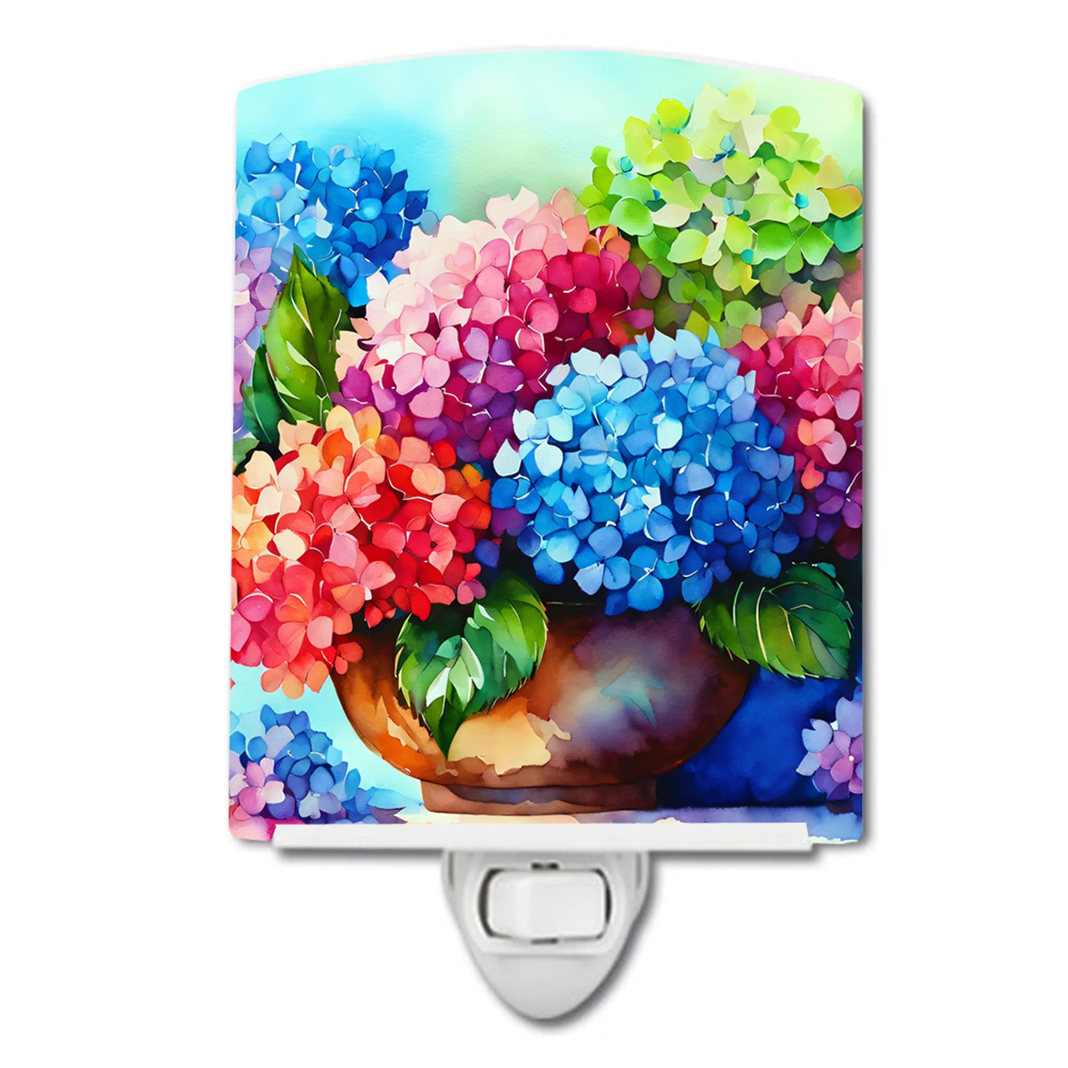 Flowers in Watercolor Ceramic Night Light - Pack Of: 1 | Collection name: Flowers in watercolor