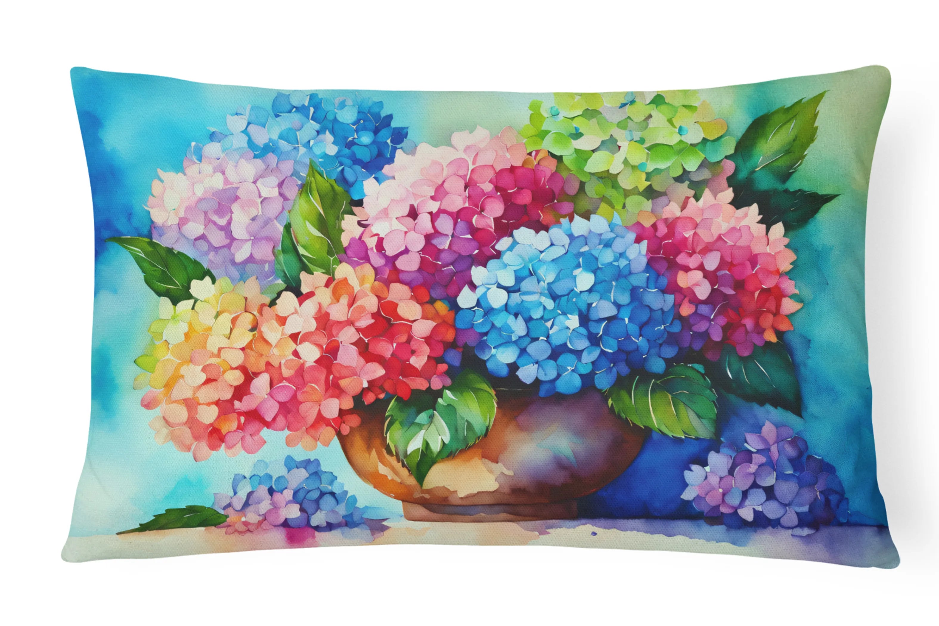 Flowers in Watercolor Throw Pillow - Pack Of: 1 | Collection name: Flowers in watercolor