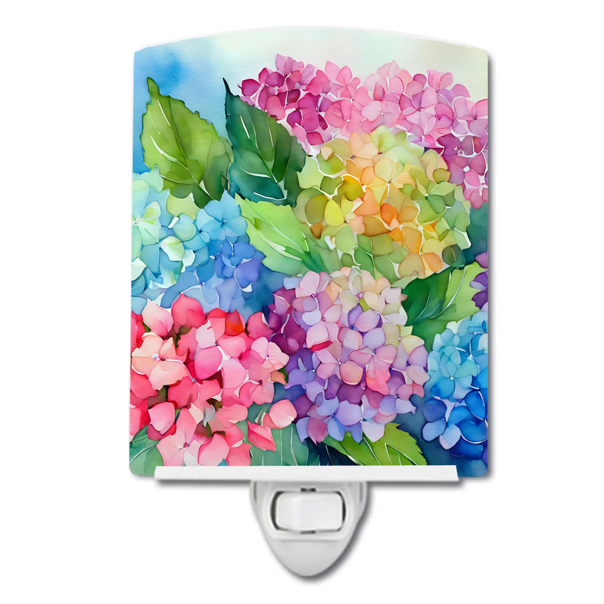 Flowers in Watercolor Ceramic Night Light - Pack Of: 1 | Collection name: Flowers in watercolor