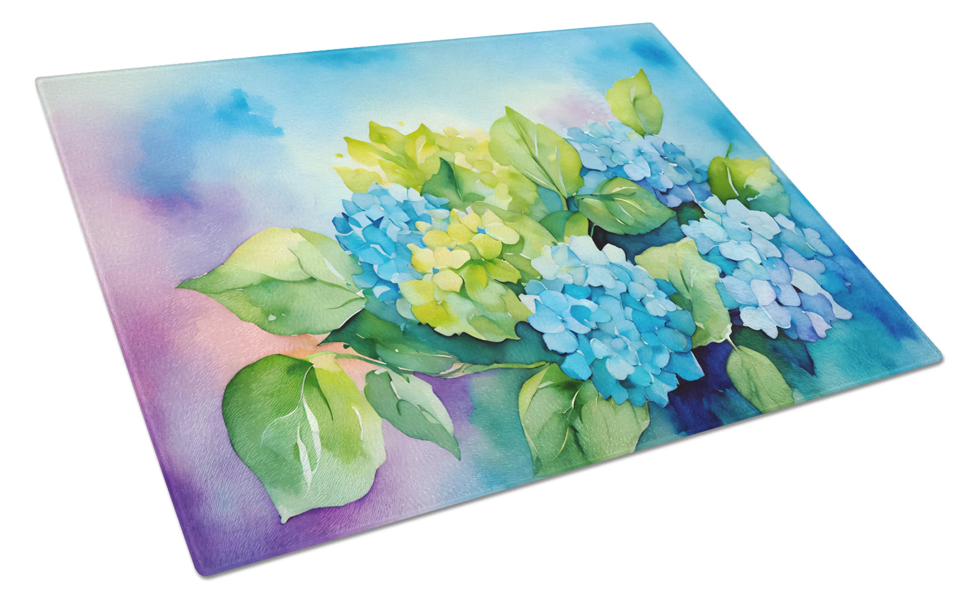 Flowers in Watercolor Glass Cutting Board - Size: LARGE | Pack Of: 1 | Collection name: Flowers in watercolor