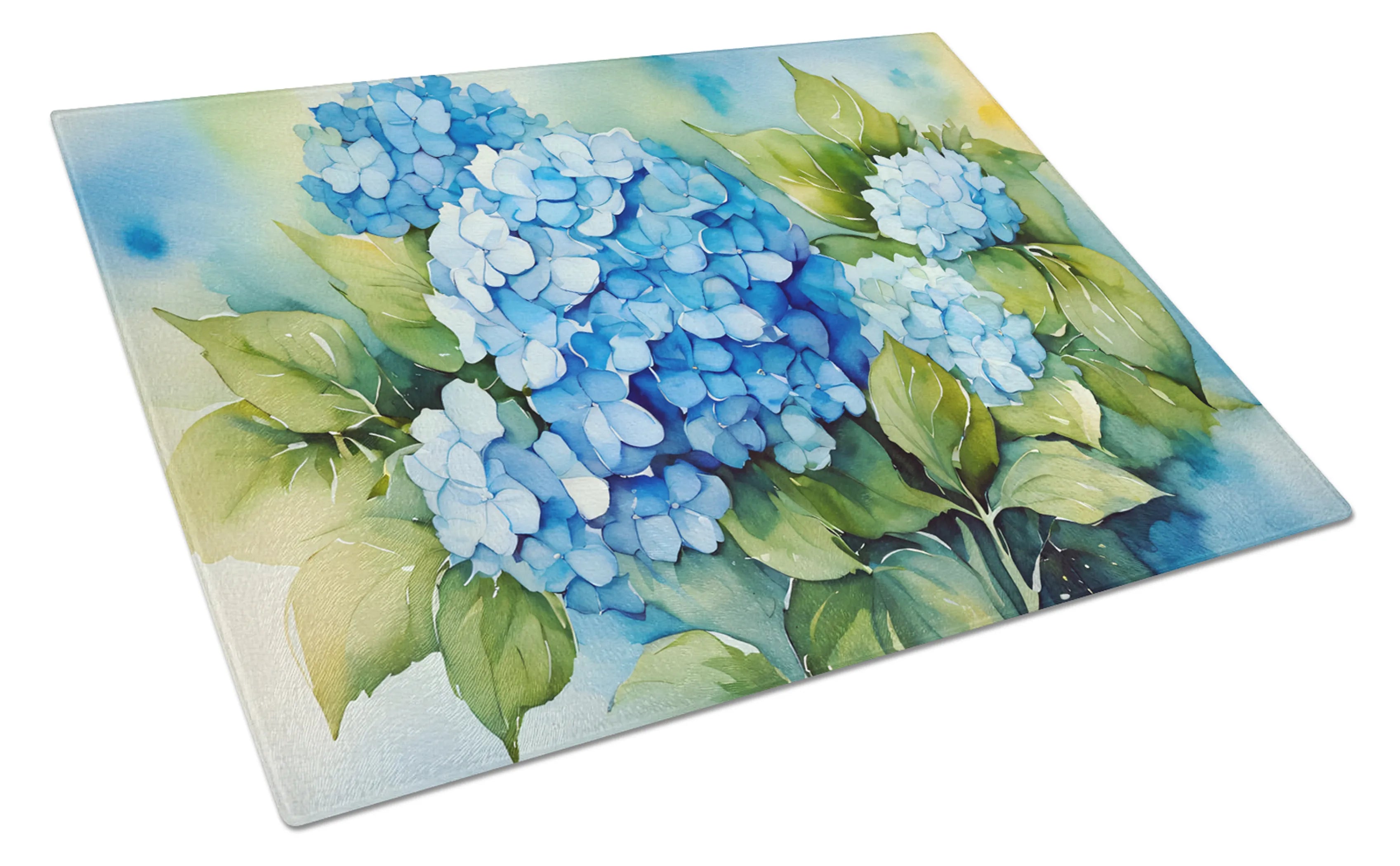 Flowers in Watercolor Glass Cutting Board - Size: LARGE | Pack Of: 1 | Collection name: Flowers in watercolor