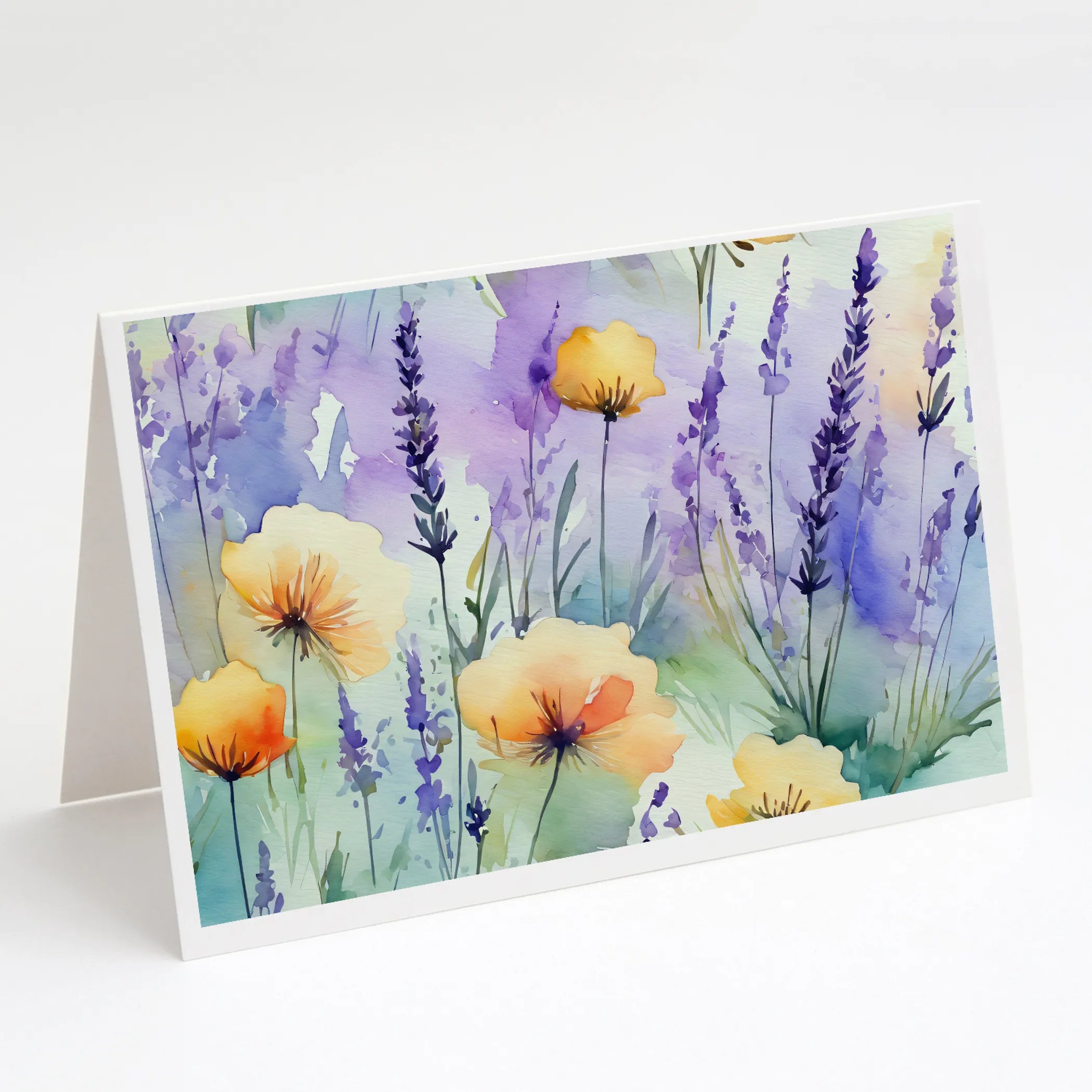 Flowers in Watercolor Greeting Cards  - Size: 5X7 | Pack Of: 1 | Collection name: Flowers in watercolor