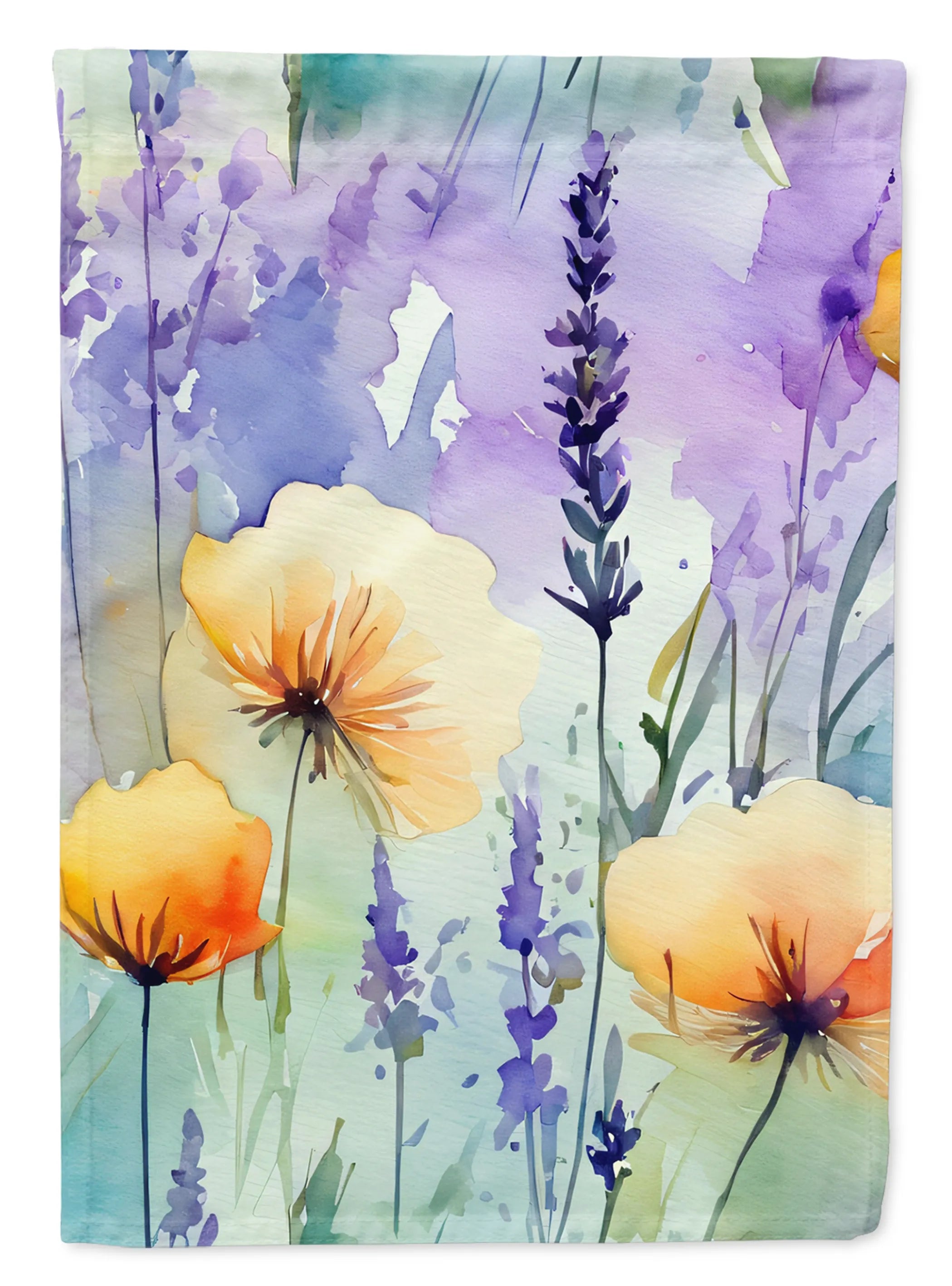 Flowers in Watercolor Decorative Flag - Pack Of: 1 | Collection name: Flowers in watercolor