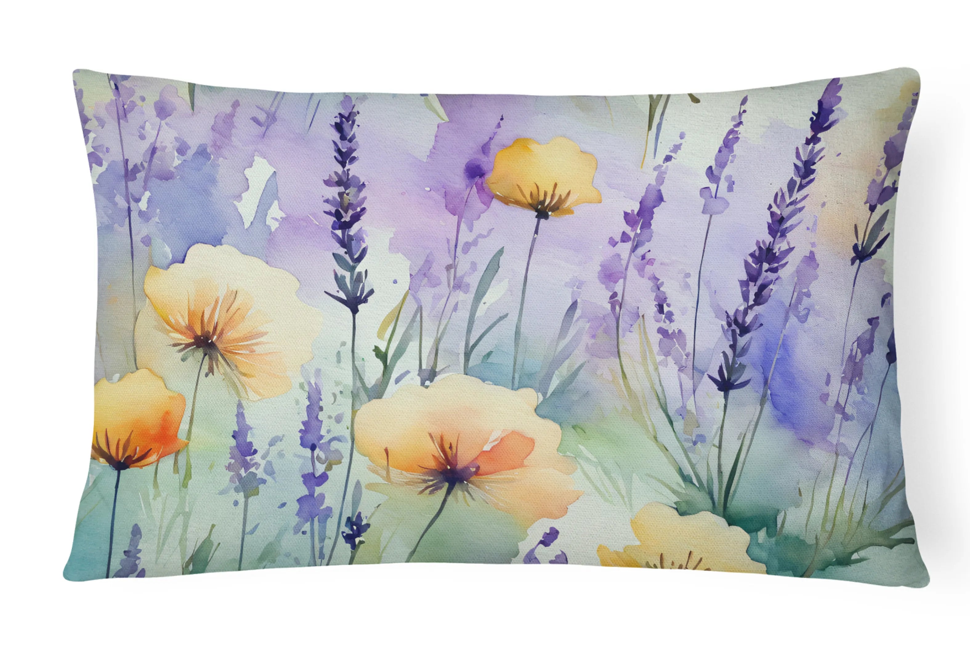 Flowers in Watercolor Throw Pillow - Pack Of: 1 | Collection name: Flowers in watercolor