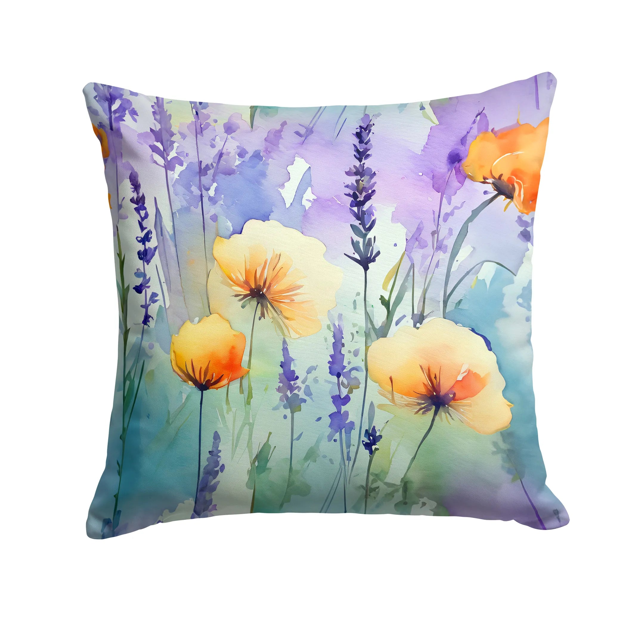 Flowers in Watercolor Throw Pillow - Pack Of: 1 | Collection name: Flowers in watercolor