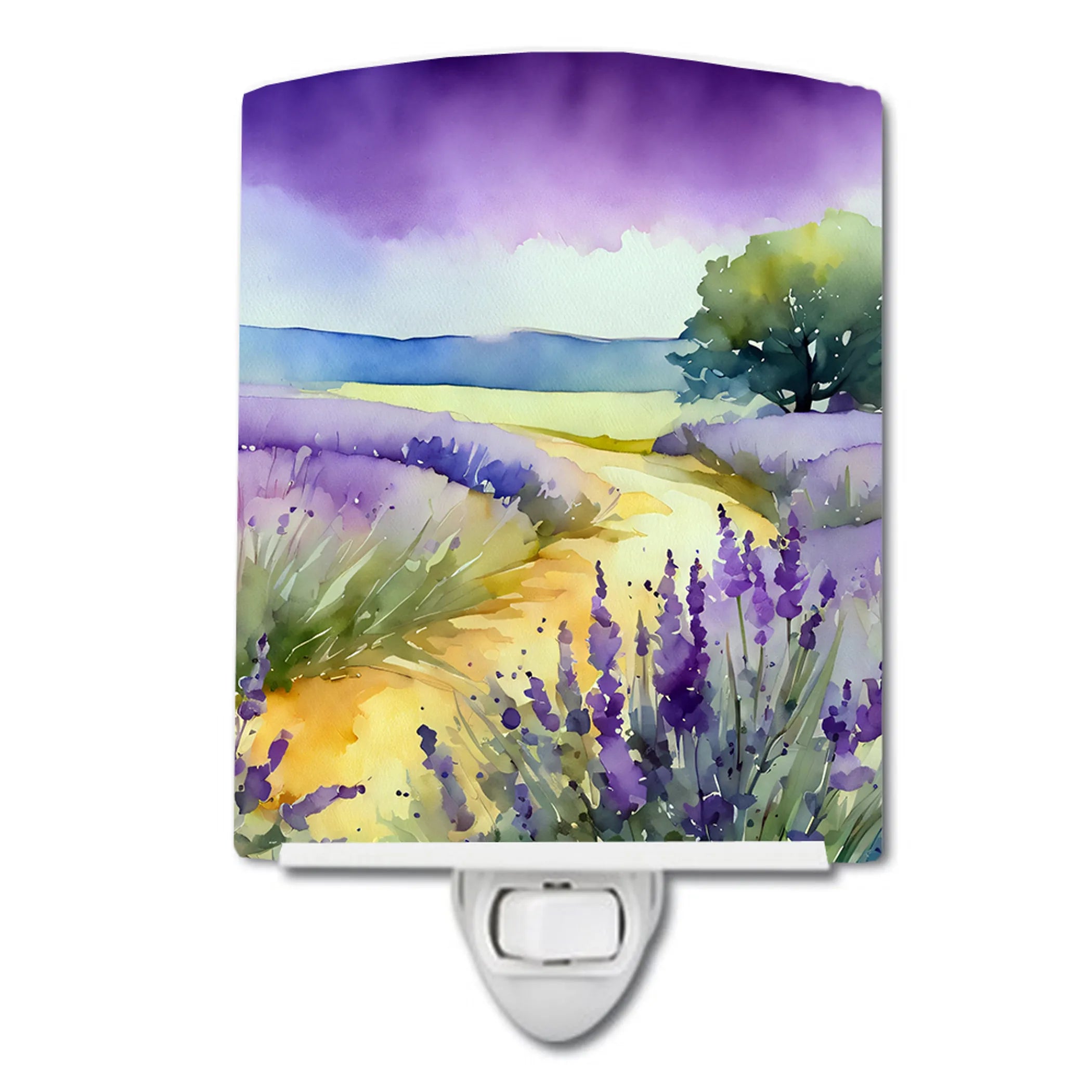 Flowers in Watercolor Ceramic Night Light - Pack Of: 1 | Collection name: Flowers in watercolor
