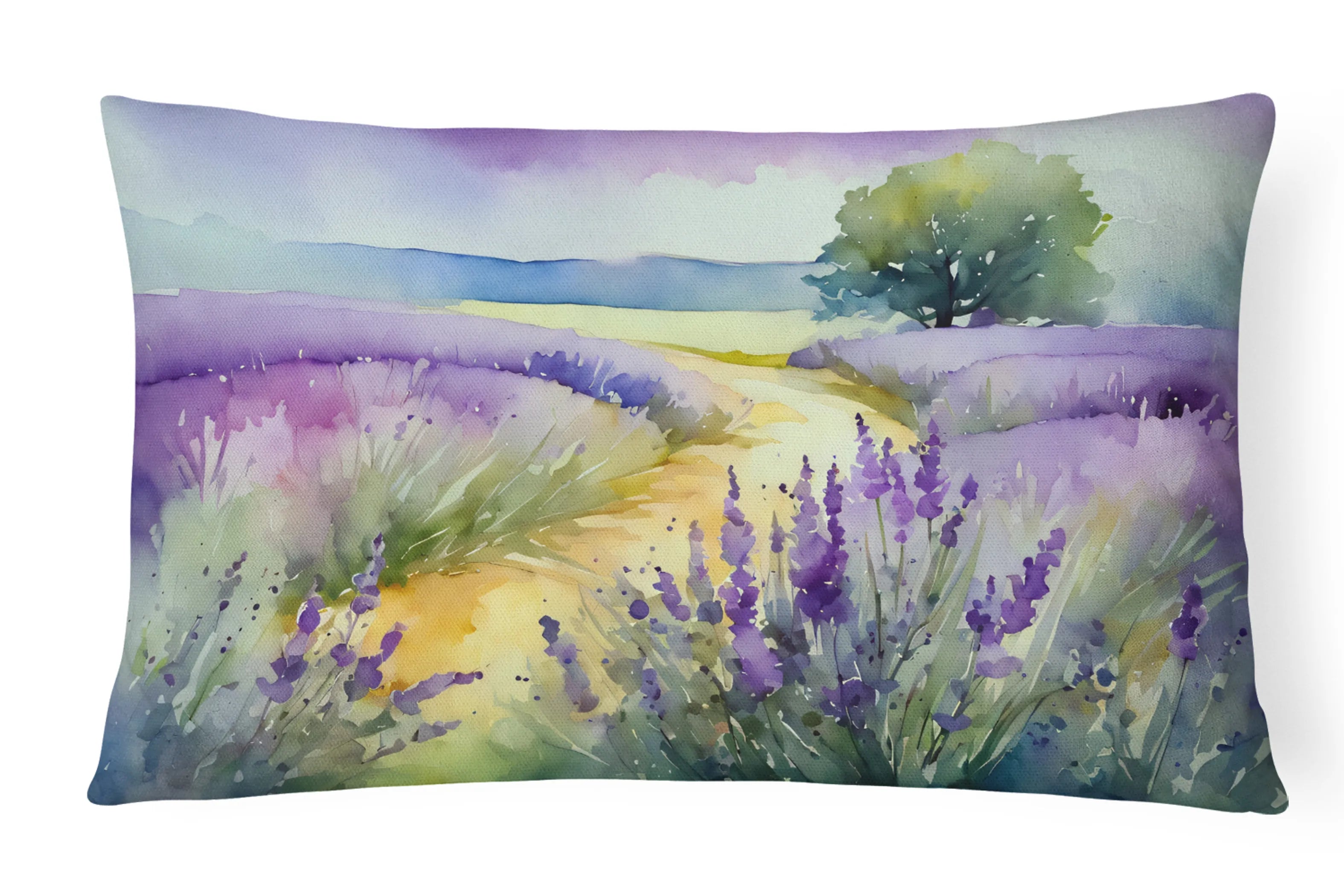 Flowers in Watercolor Throw Pillow - Pack Of: 1 | Collection name: Flowers in watercolor