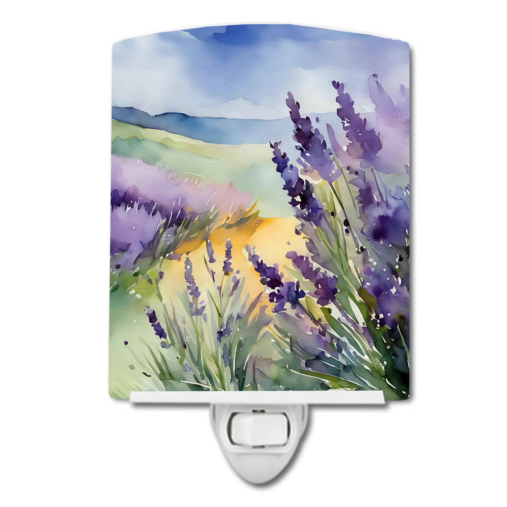 Flowers in Watercolor Ceramic Night Light - Pack Of: 1 | Collection name: Flowers in watercolor