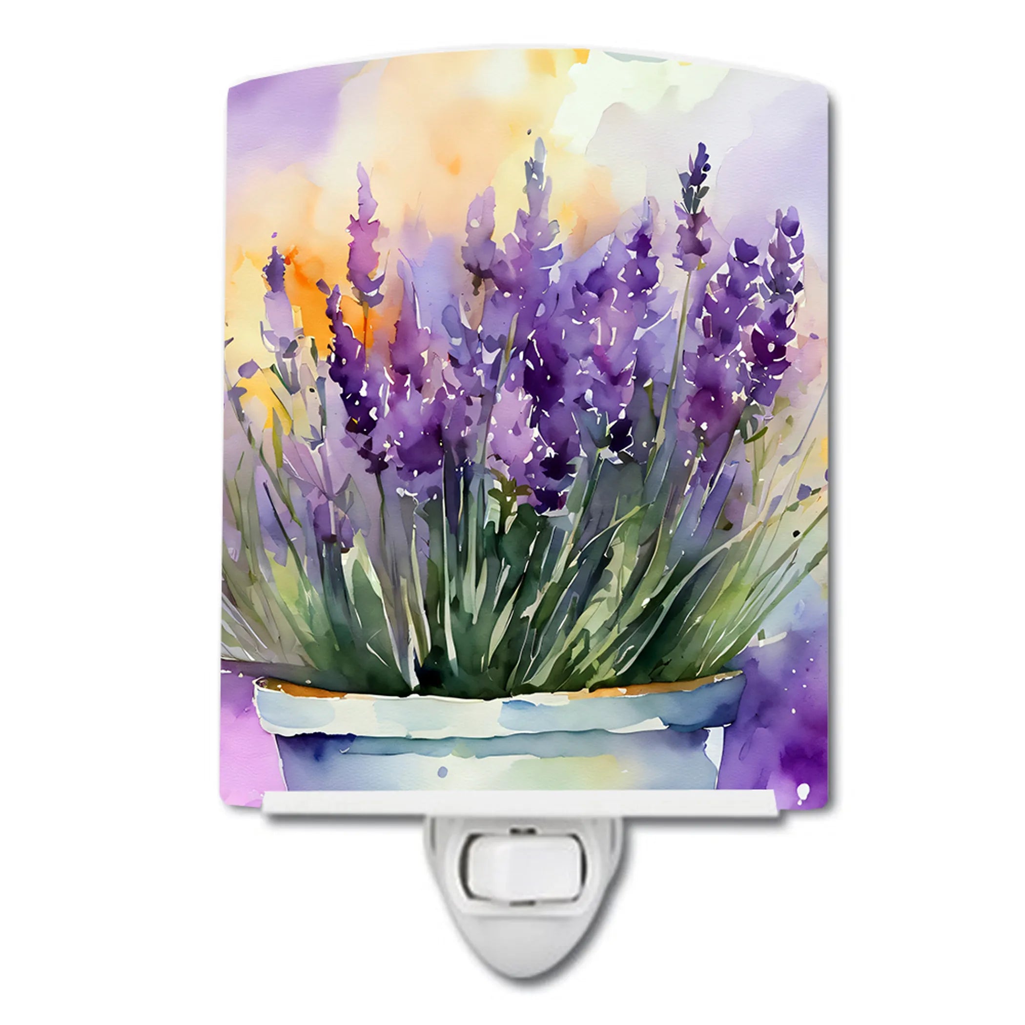 Flowers in Watercolor Ceramic Night Light - Pack Of: 1 | Collection name: Flowers in watercolor