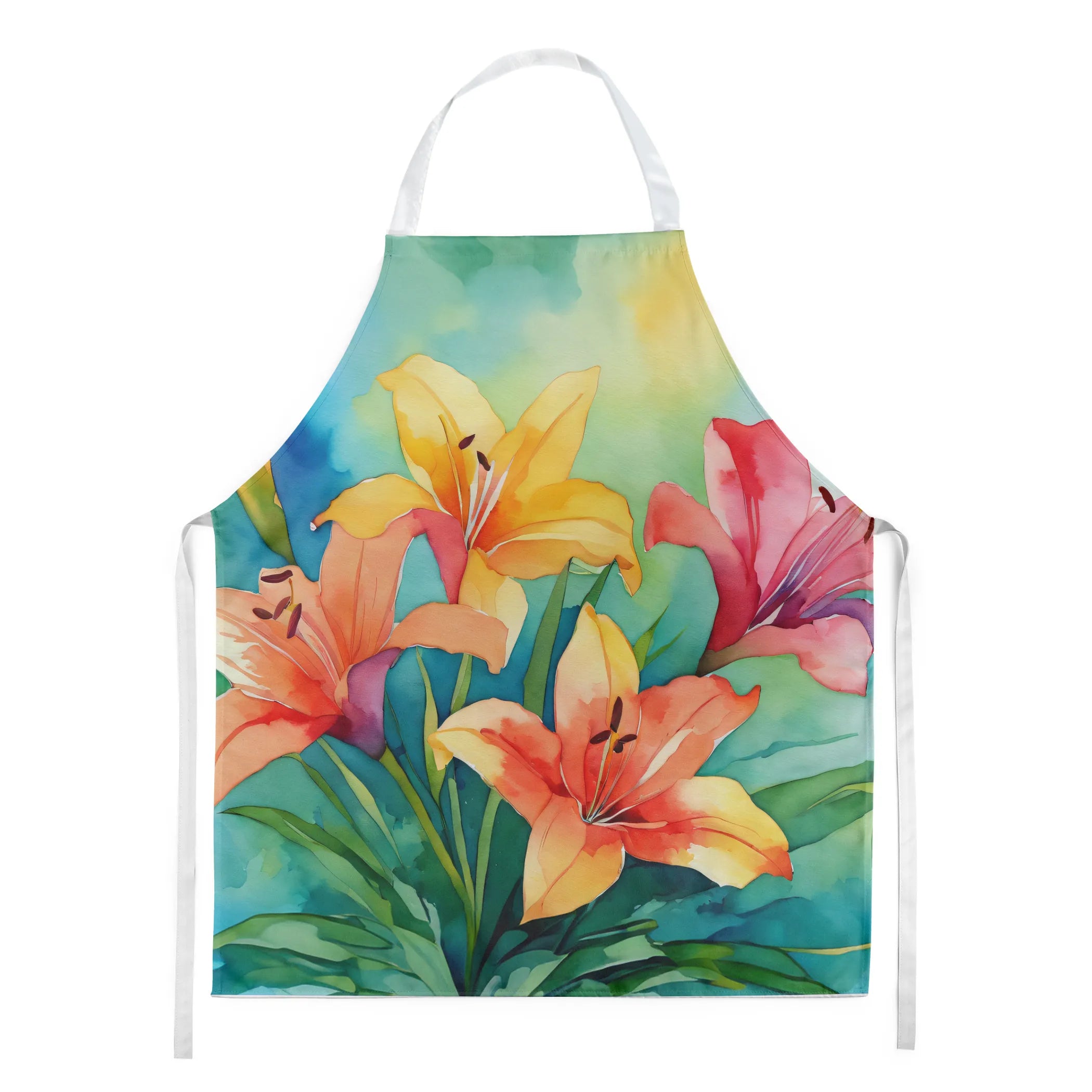 Flowers in Watercolor Apron - Size: LARGE | Pack Of: 1 | Collection name: Flowers in watercolor
