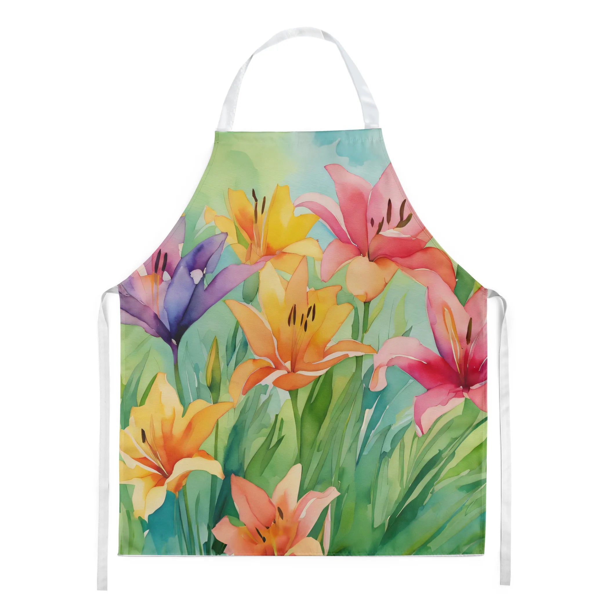 Flowers in Watercolor Apron - Size: LARGE | Pack Of: 1 | Collection name: Flowers in watercolor