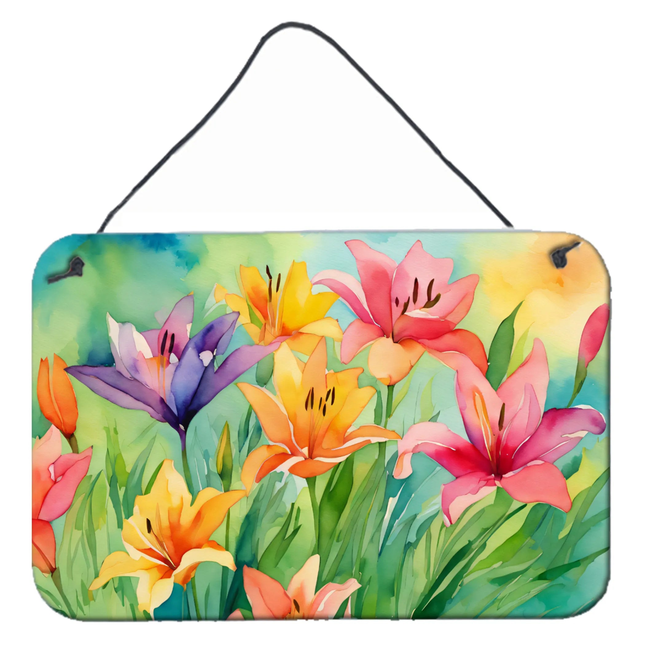 Flowers in Watercolor Wall or Door Hanging Prints - Size: 8HX12W | Pack Of: 1 | Collection name: Flowers in watercolor