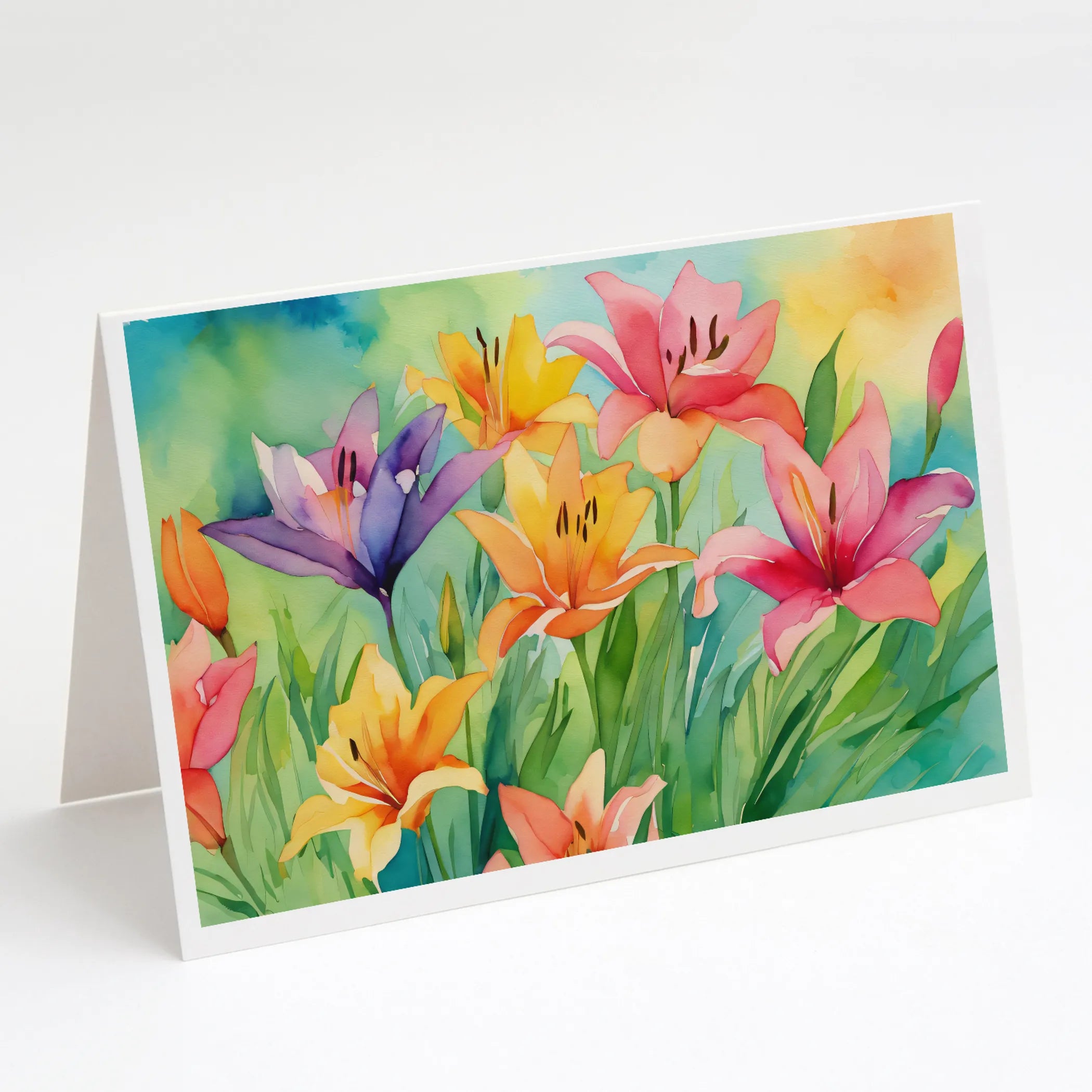 Flowers in Watercolor Greeting Cards  - Size: 5X7 | Pack Of: 1 | Collection name: Flowers in watercolor