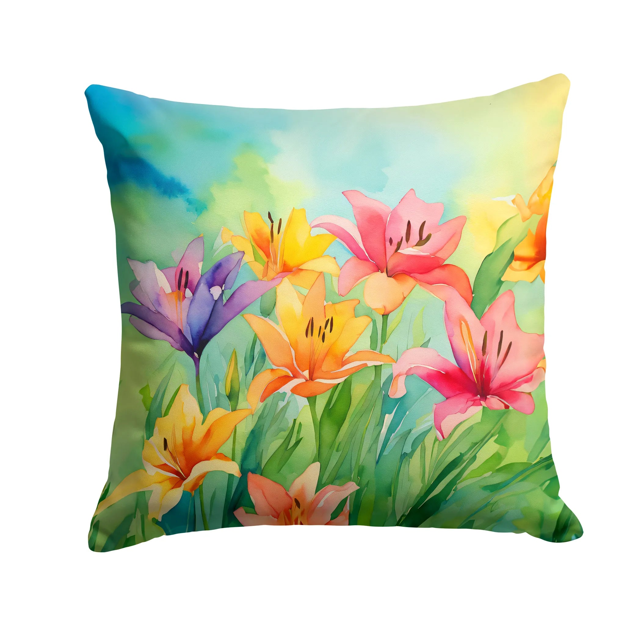 Flowers in Watercolor Throw Pillow - Pack Of: 1 | Collection name: Flowers in watercolor
