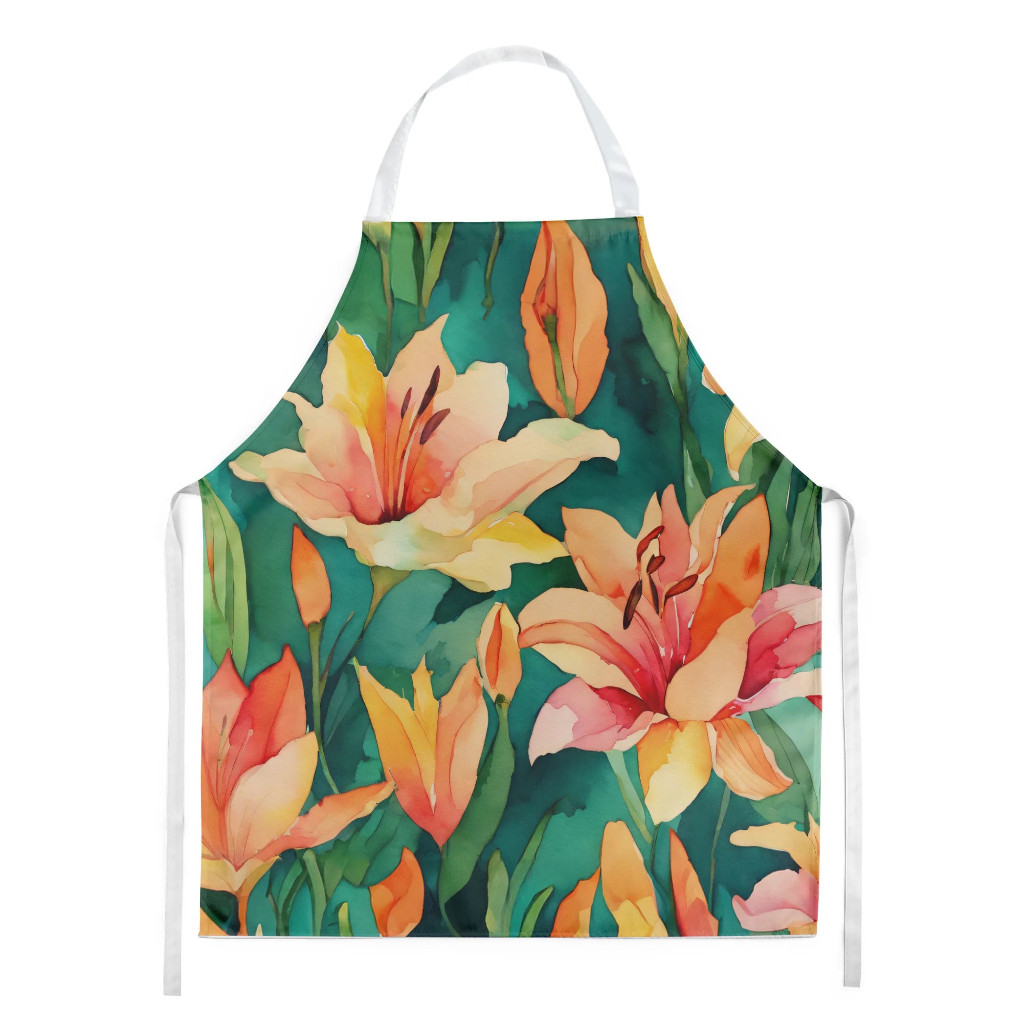 Flowers in Watercolor Apron - Size: LARGE | Pack Of: 1 | Collection name: Flowers in watercolor