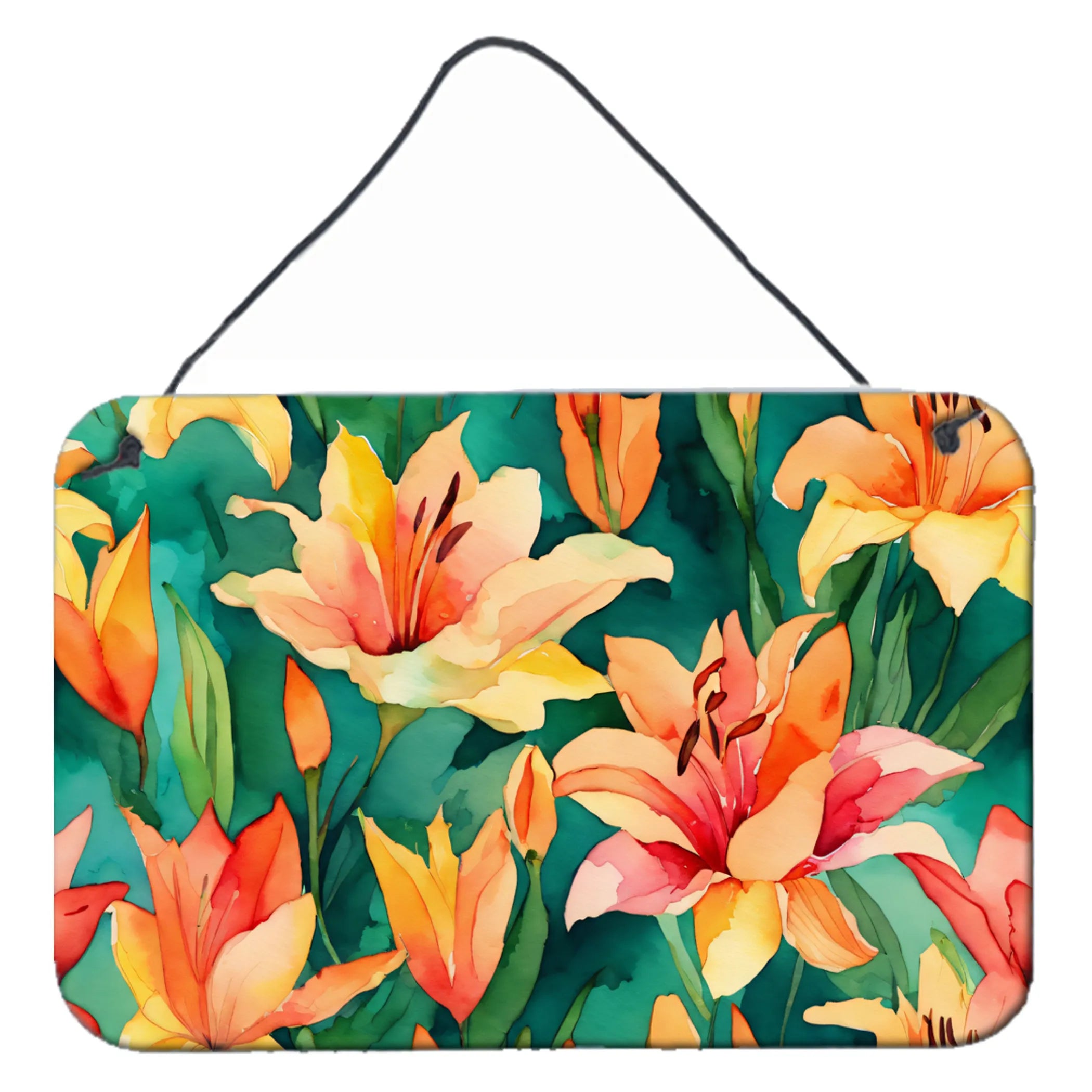 Flowers in Watercolor Wall or Door Hanging Prints - Size: 8HX12W | Pack Of: 1 | Collection name: Flowers in watercolor