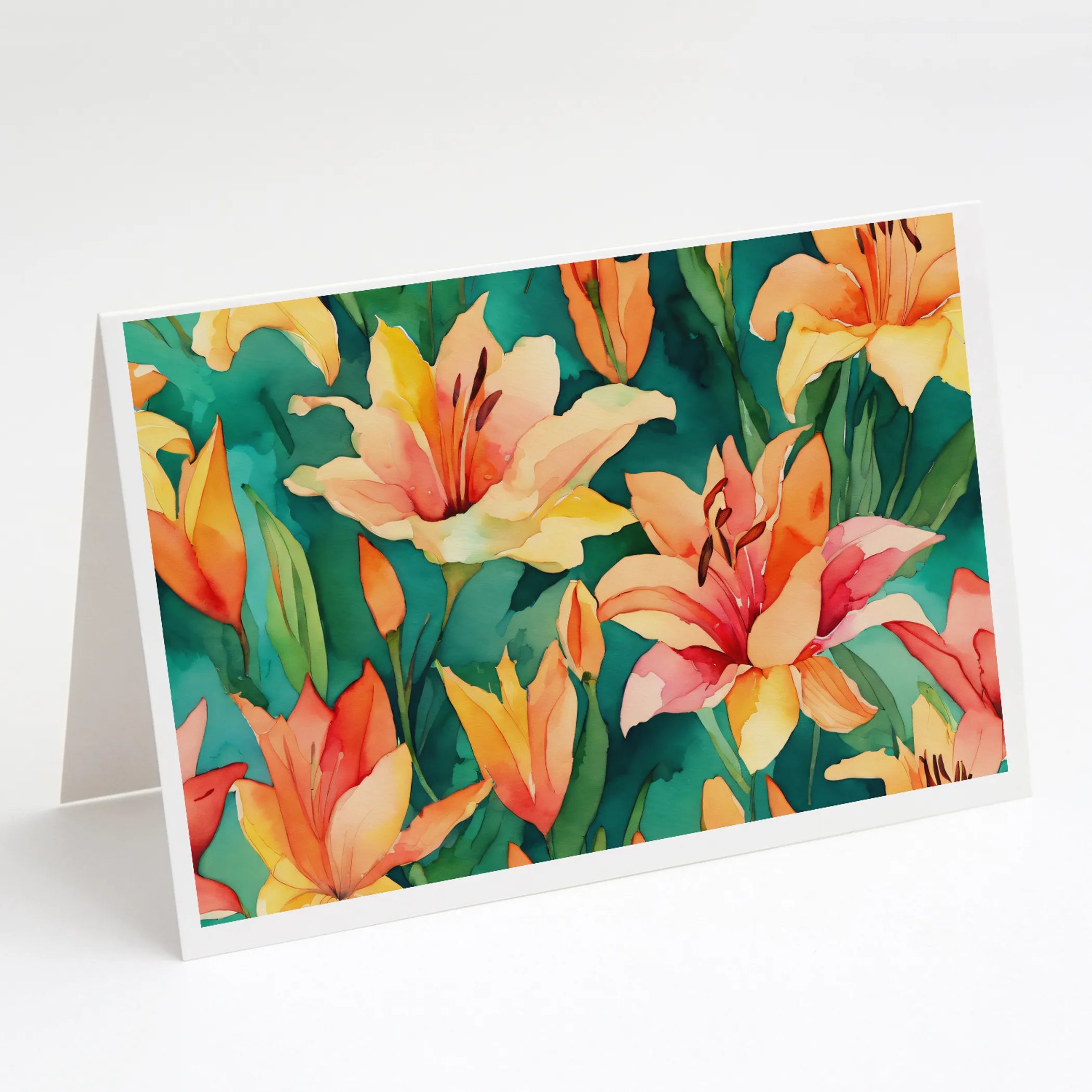 Flowers in Watercolor Greeting Cards  - Size: 5X7 | Pack Of: 1 | Collection name: Flowers in watercolor