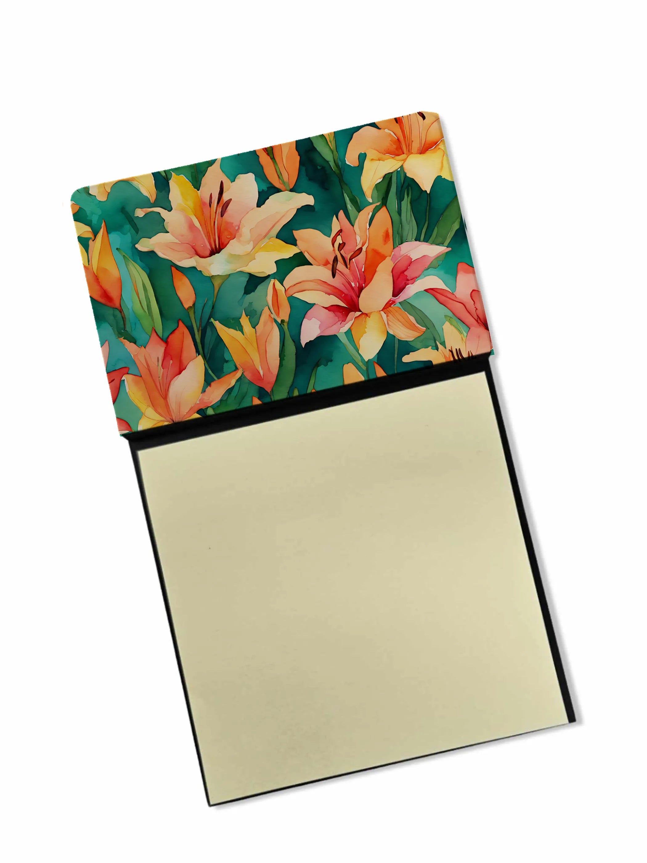 Flowers in Watercolor Sticky Note Holder - Pack Of: 1 | Collection name: Flowers in watercolor