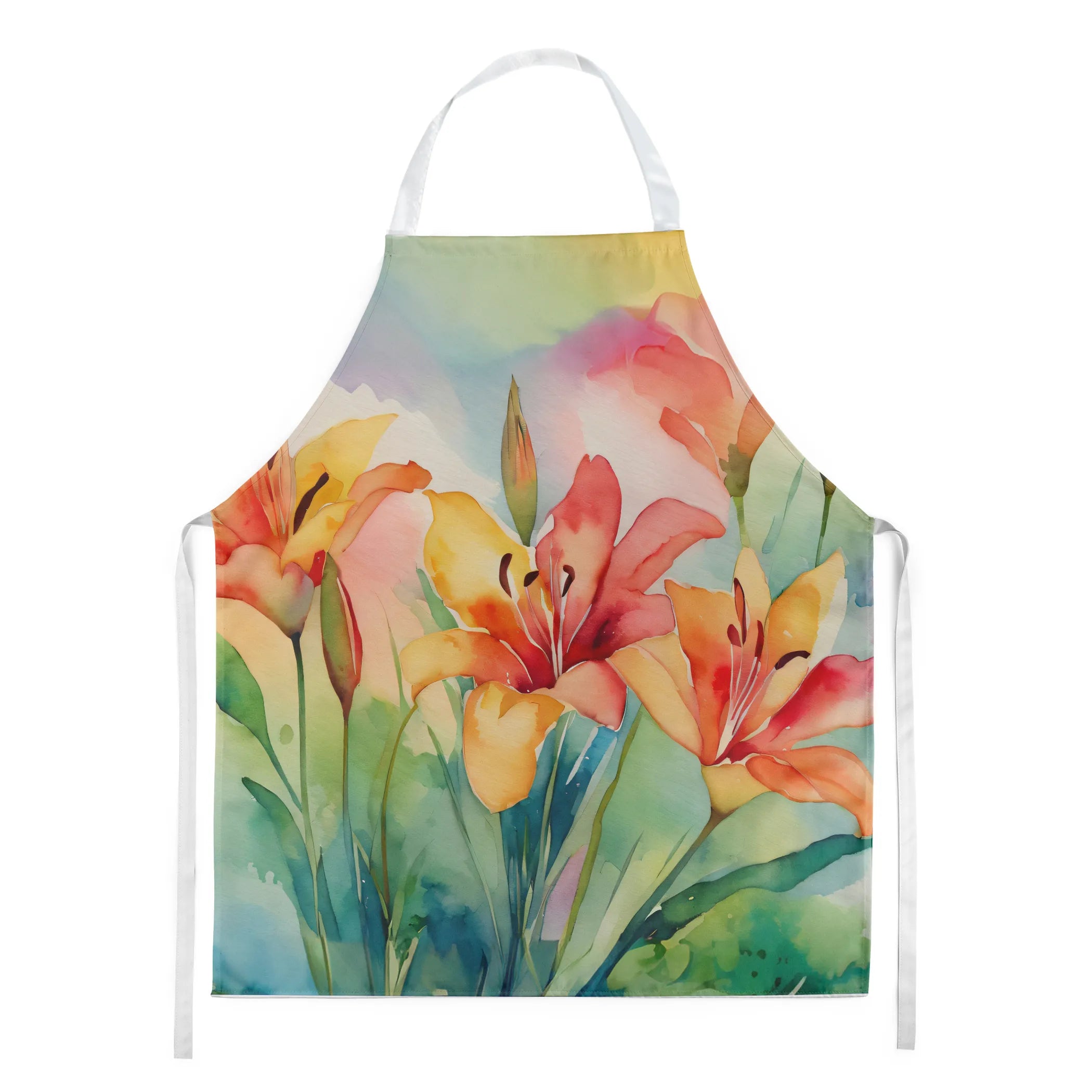 Flowers in Watercolor Apron - Size: LARGE | Pack Of: 1 | Collection name: Flowers in watercolor