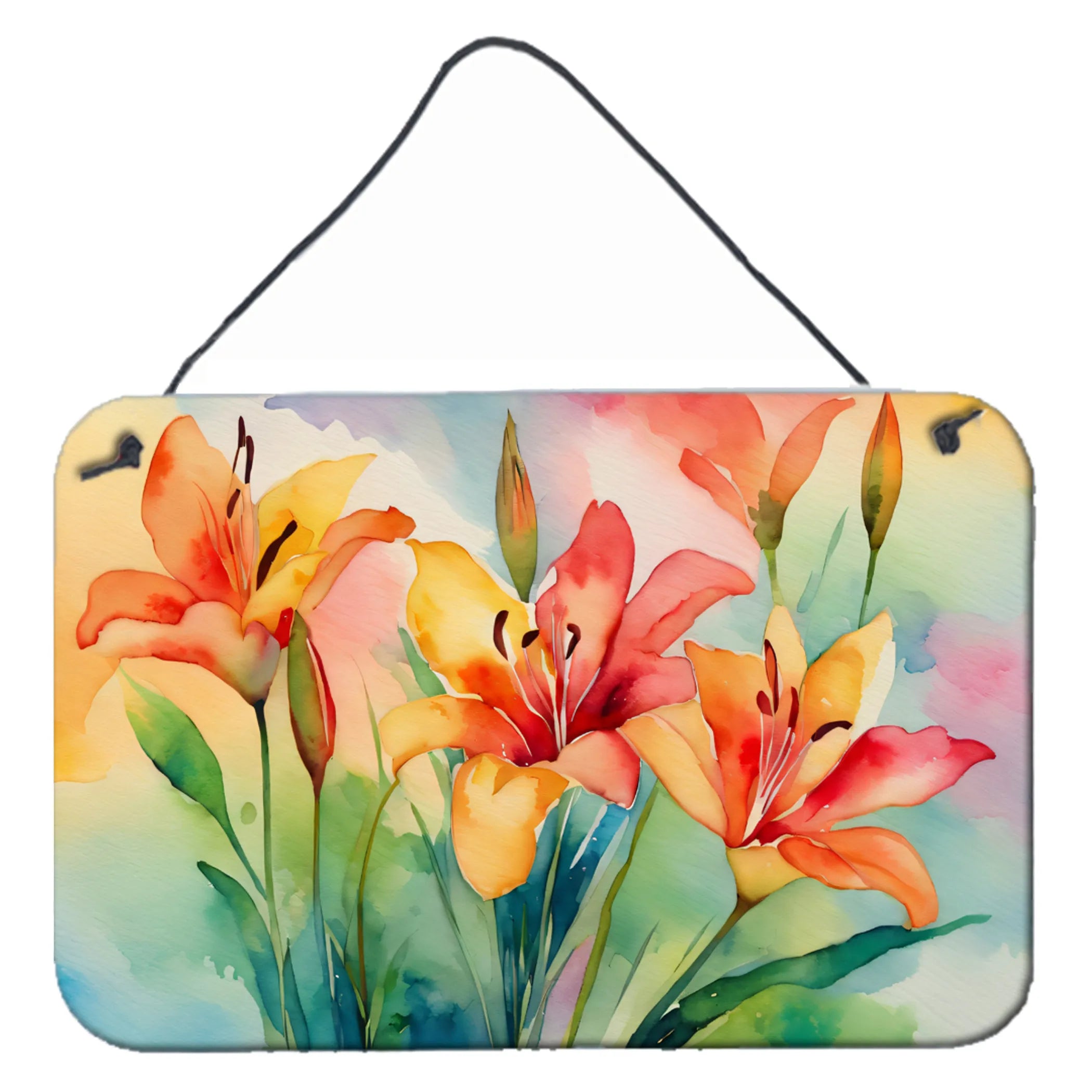 Flowers in Watercolor Wall or Door Hanging Prints - Size: 8HX12W | Pack Of: 1 | Collection name: Flowers in watercolor