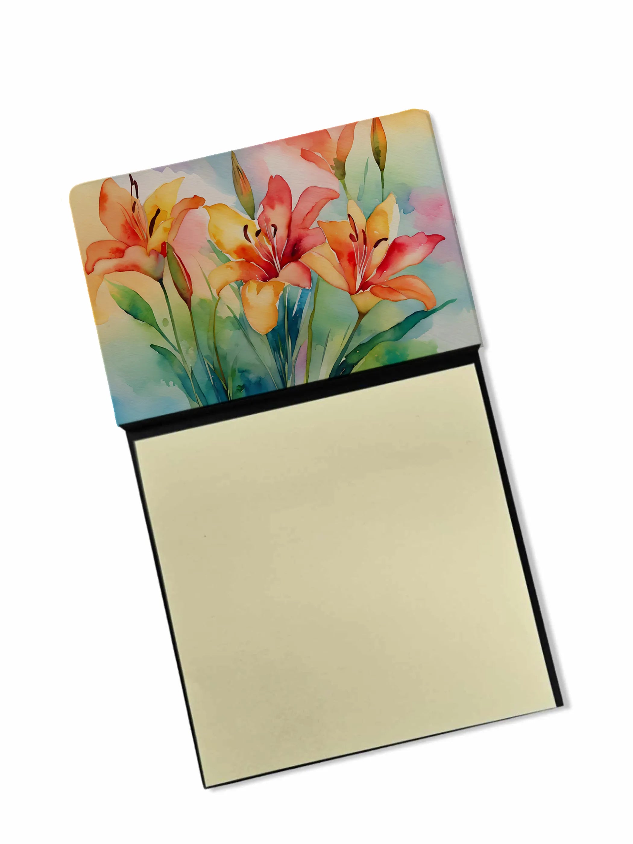 Flowers in Watercolor Sticky Note Holder - Pack Of: 1 | Collection name: Flowers in watercolor