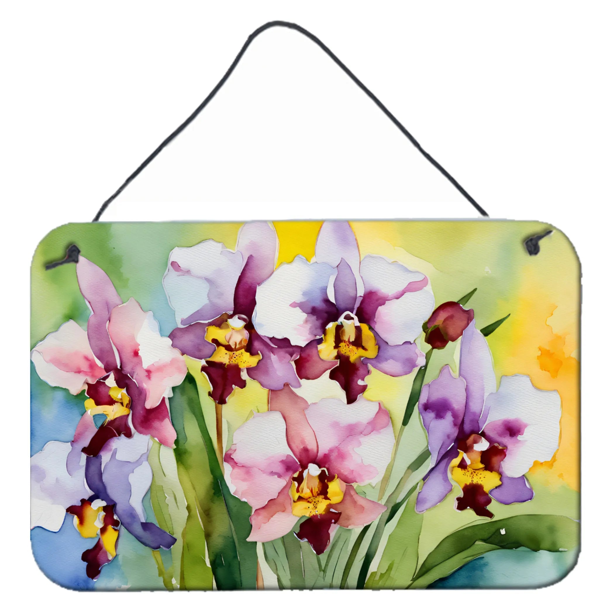 Flowers in Watercolor Wall or Door Hanging Prints - Size: 8HX12W | Pack Of: 1 | Collection name: Flowers in watercolor