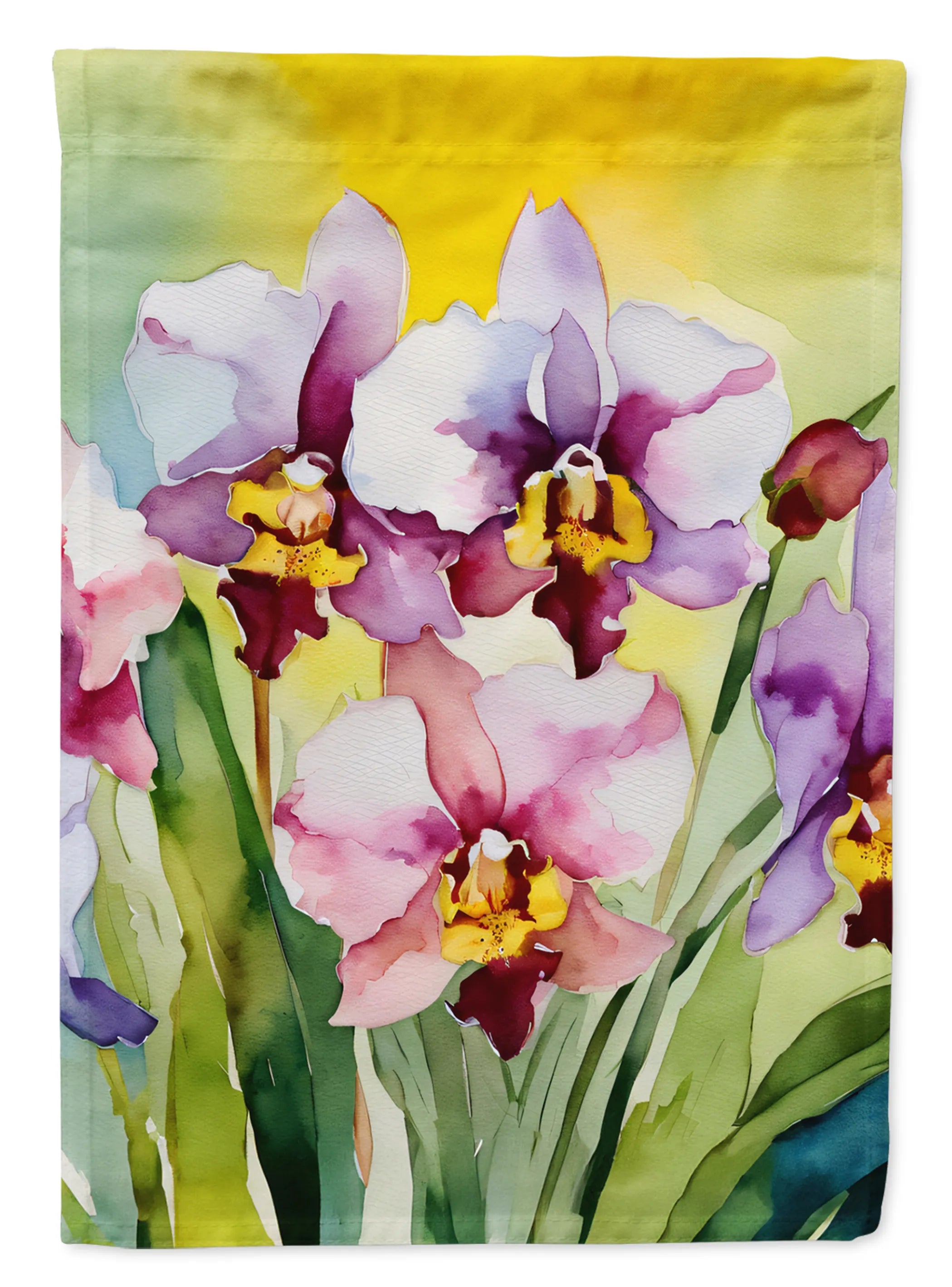 Flowers in Watercolor Decorative Flag - Pack Of: 1 | Collection name: Flowers in watercolor