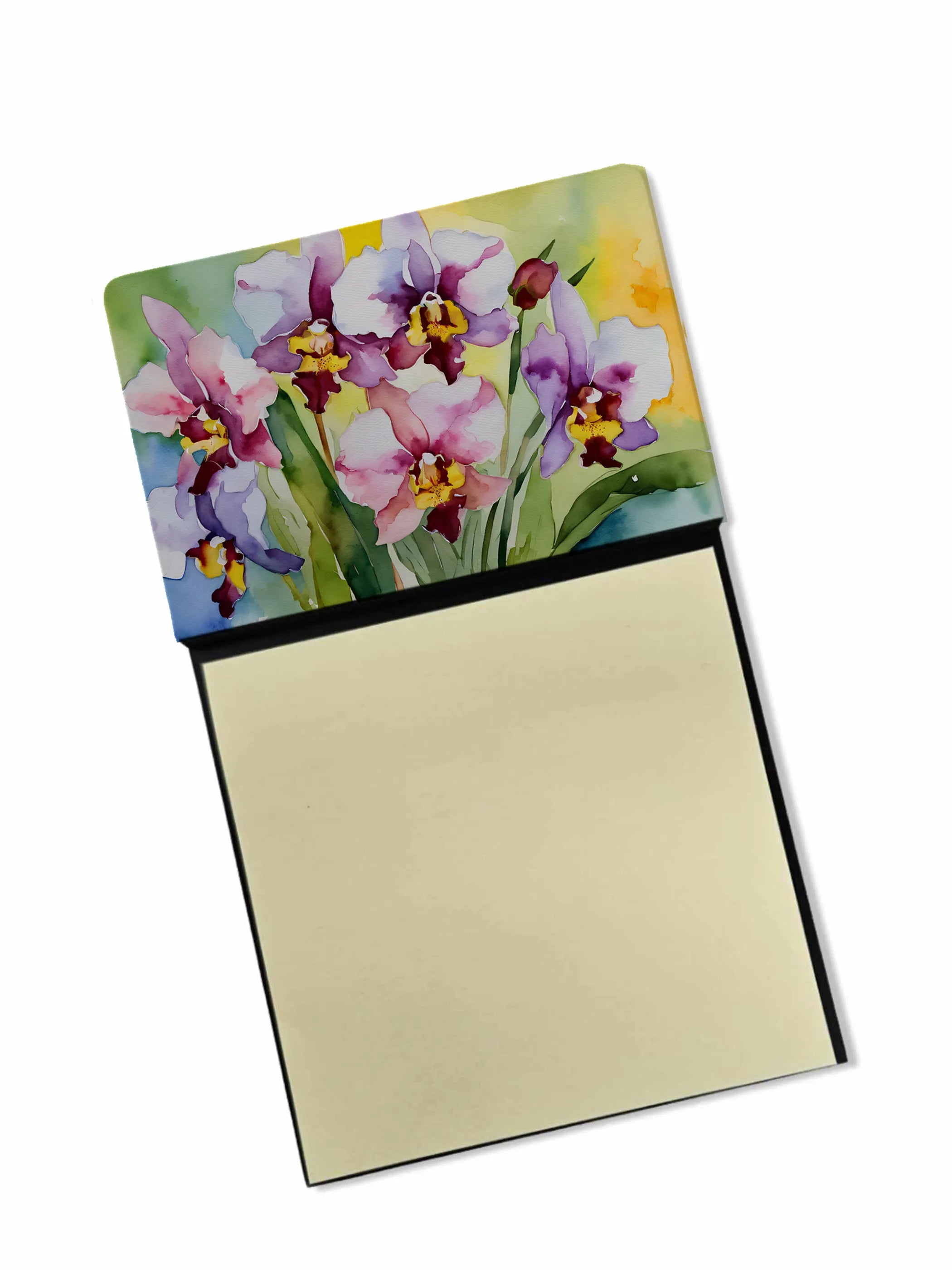 Flowers in Watercolor Sticky Note Holder - Pack Of: 1 | Collection name: Flowers in watercolor
