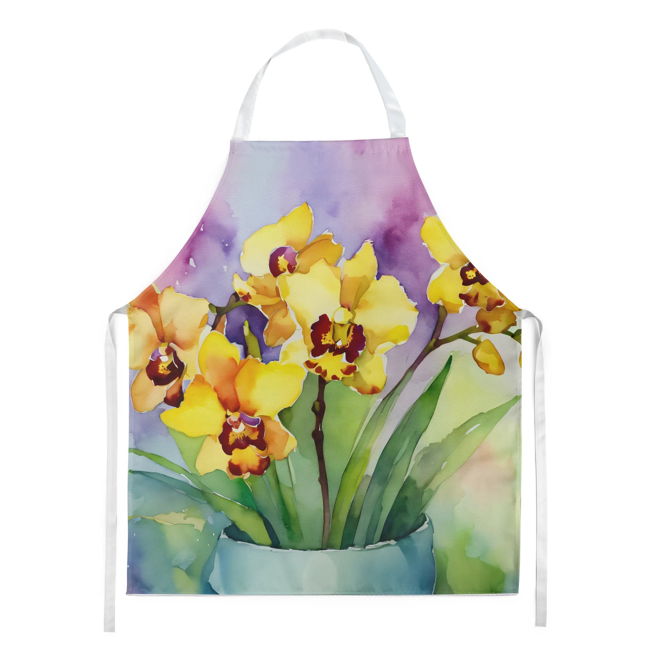 Flowers in Watercolor Apron - Size: LARGE | Pack Of: 1 | Collection name: Flowers in watercolor