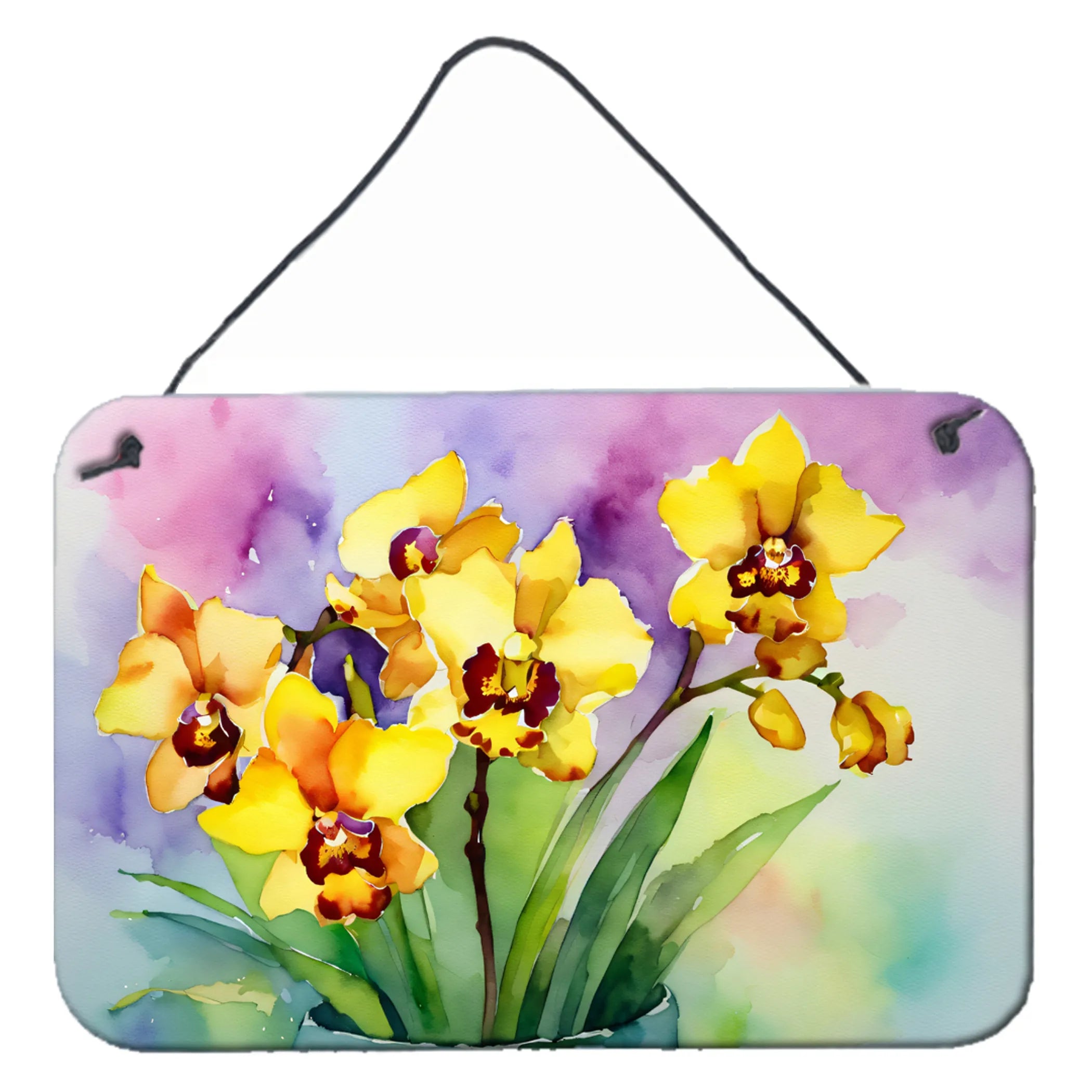 Flowers in Watercolor Wall or Door Hanging Prints - Size: 8HX12W | Pack Of: 1 | Collection name: Flowers in watercolor
