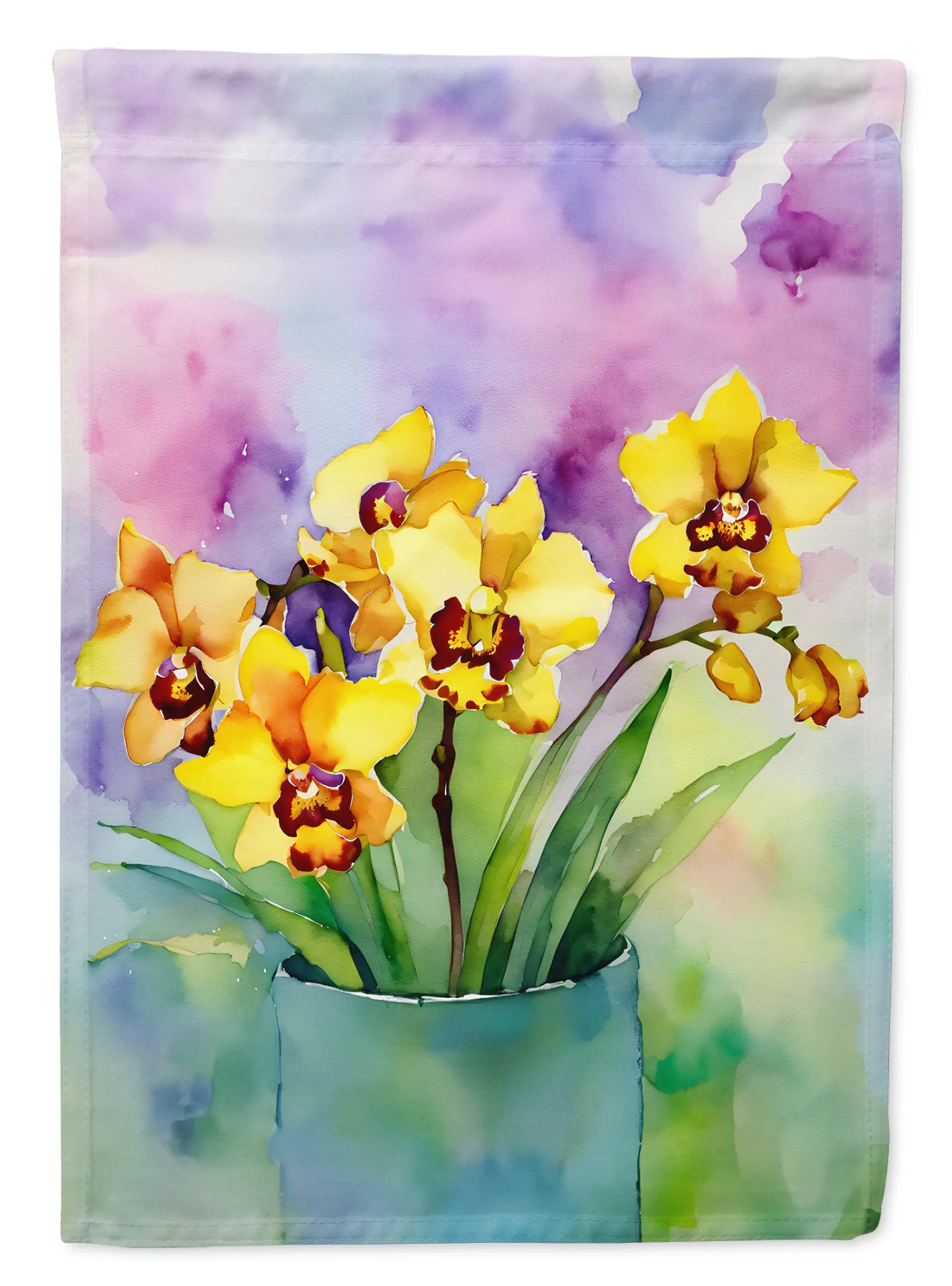 Flowers in Watercolor Decorative Flag - Pack Of: 1 | Collection name: Flowers in watercolor