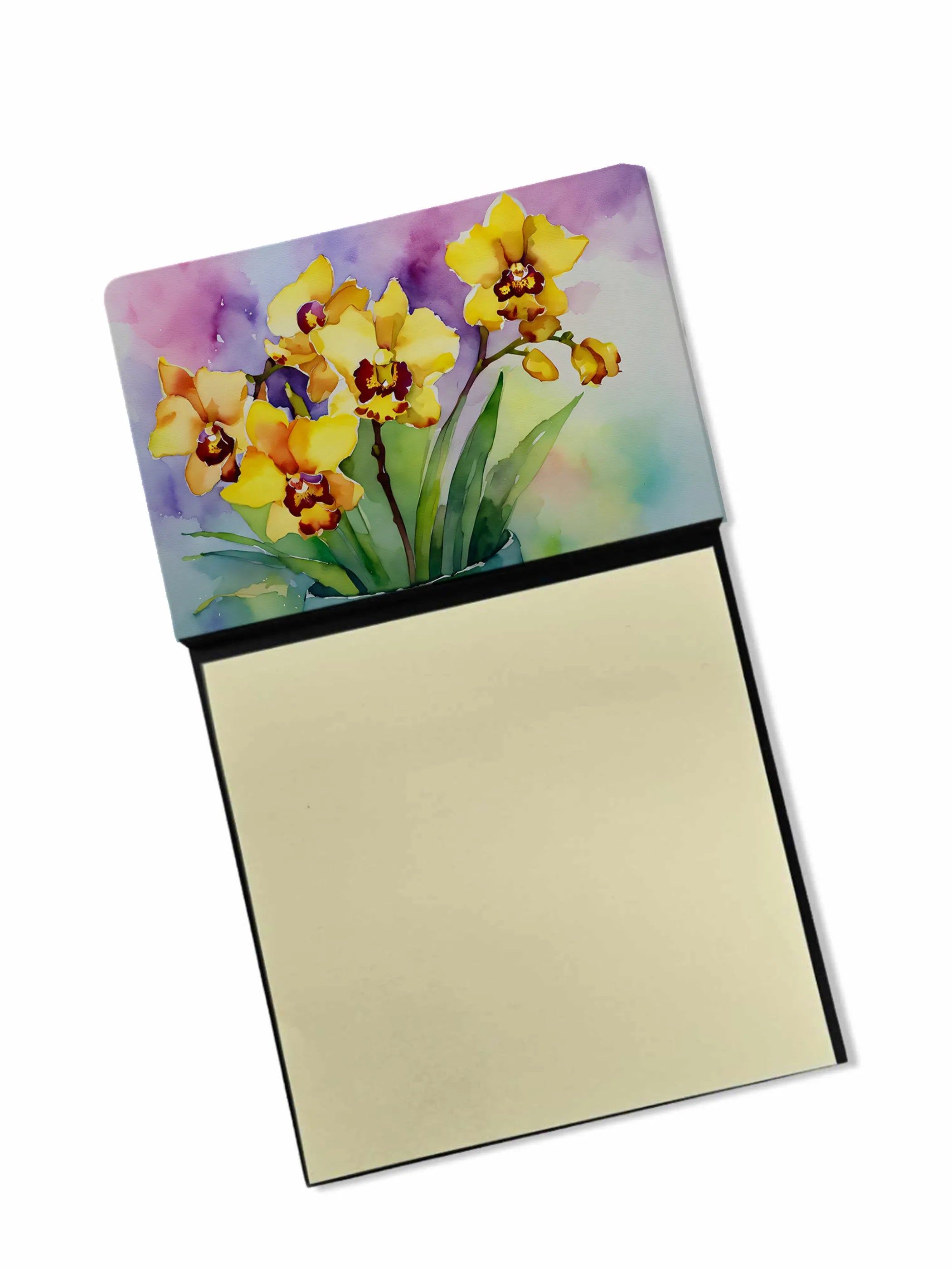 Flowers in Watercolor Sticky Note Holder - Pack Of: 1 | Collection name: Flowers in watercolor