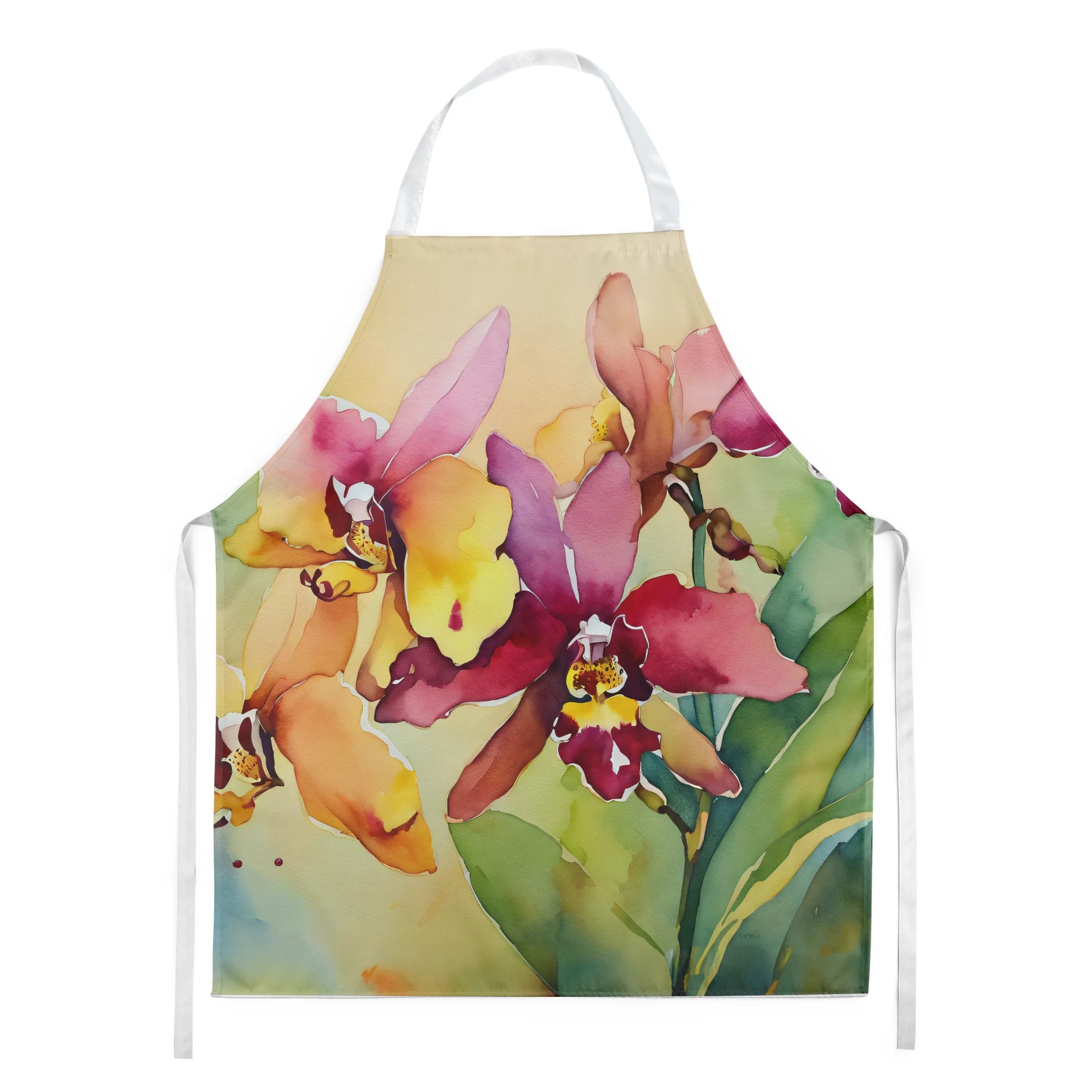 Flowers in Watercolor Apron - Size: LARGE | Pack Of: 1 | Collection name: Flowers in watercolor