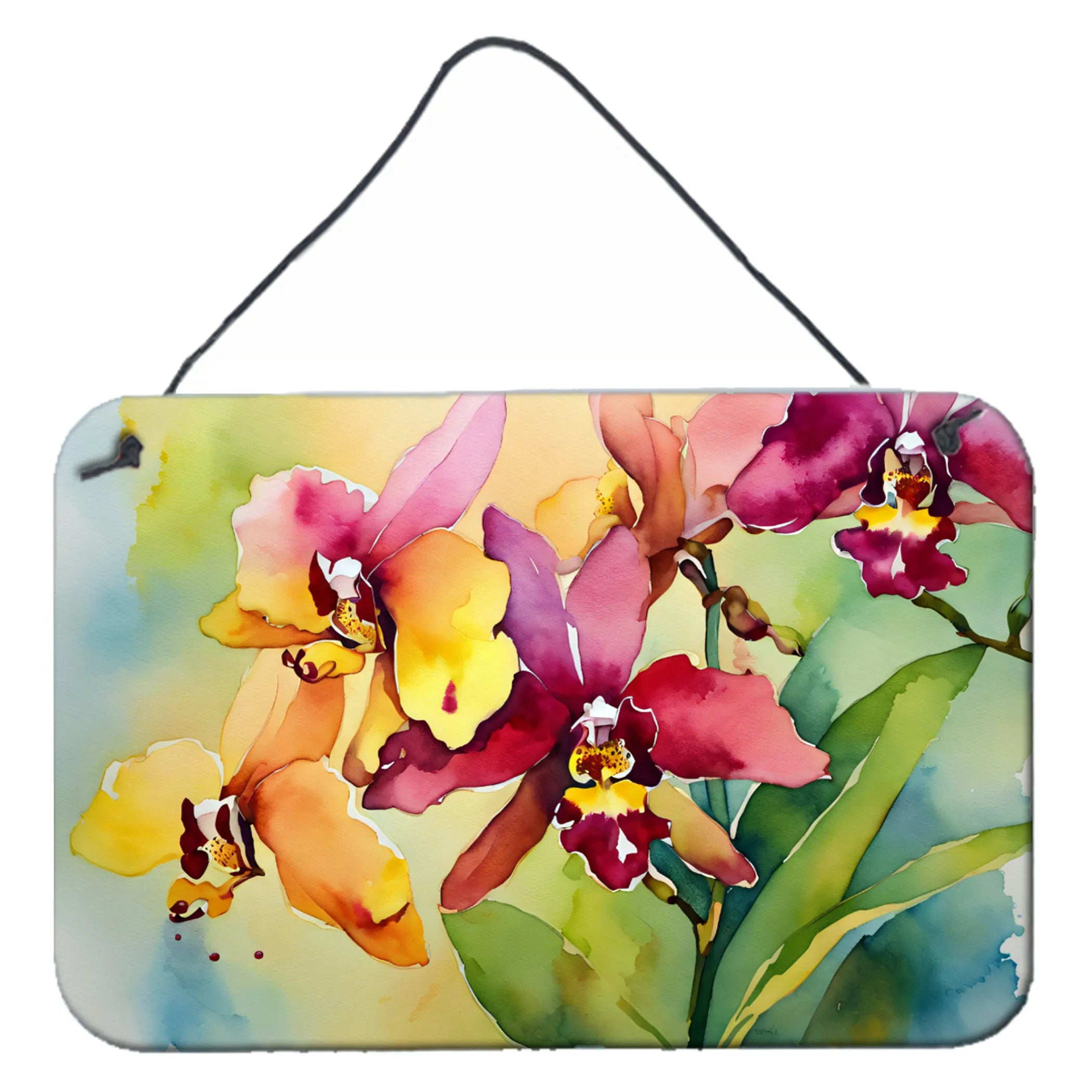 Flowers in Watercolor Wall or Door Hanging Prints - Size: 8HX12W | Pack Of: 1 | Collection name: Flowers in watercolor