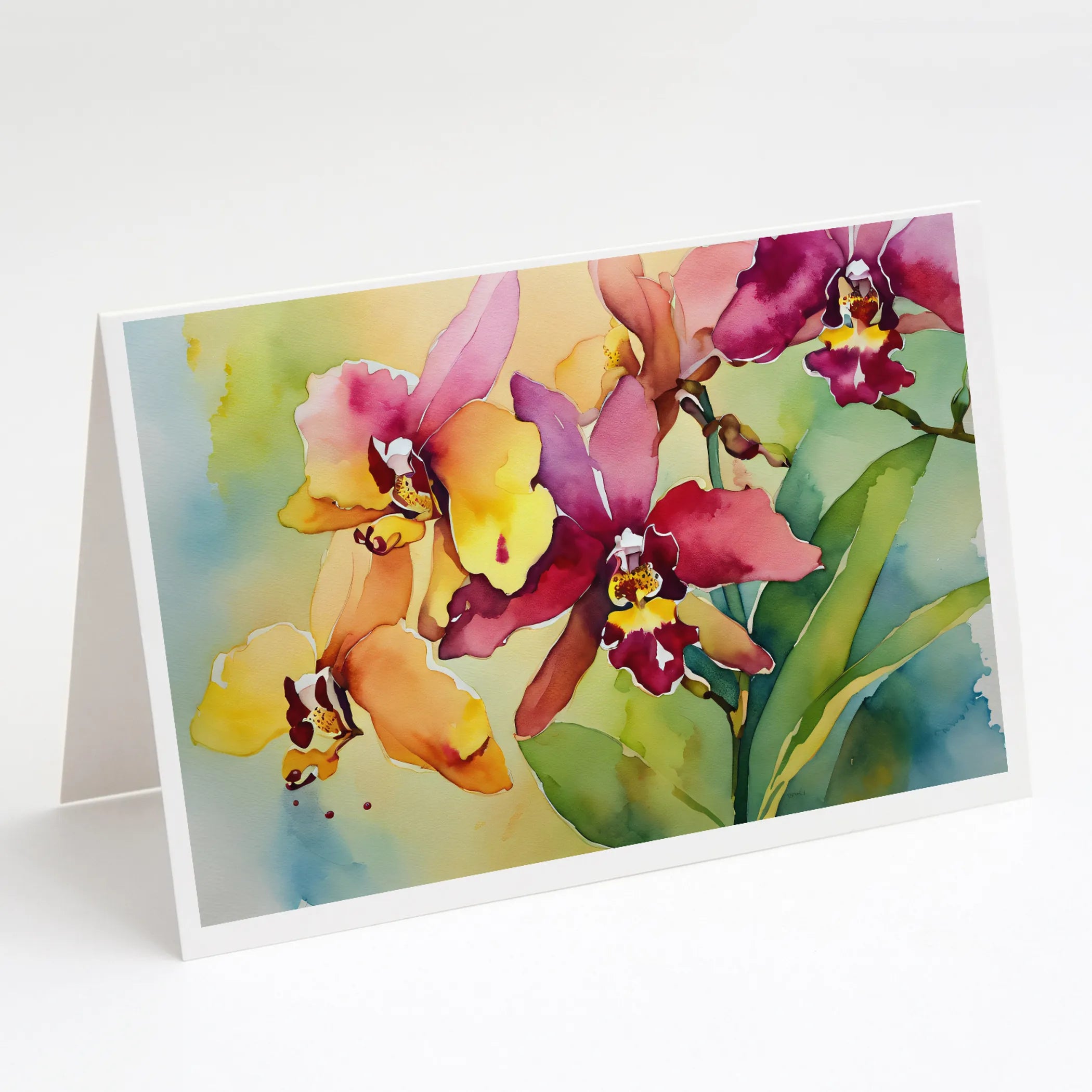 Flowers in Watercolor Greeting Cards  - Size: 5X7 | Pack Of: 1 | Collection name: Flowers in watercolor