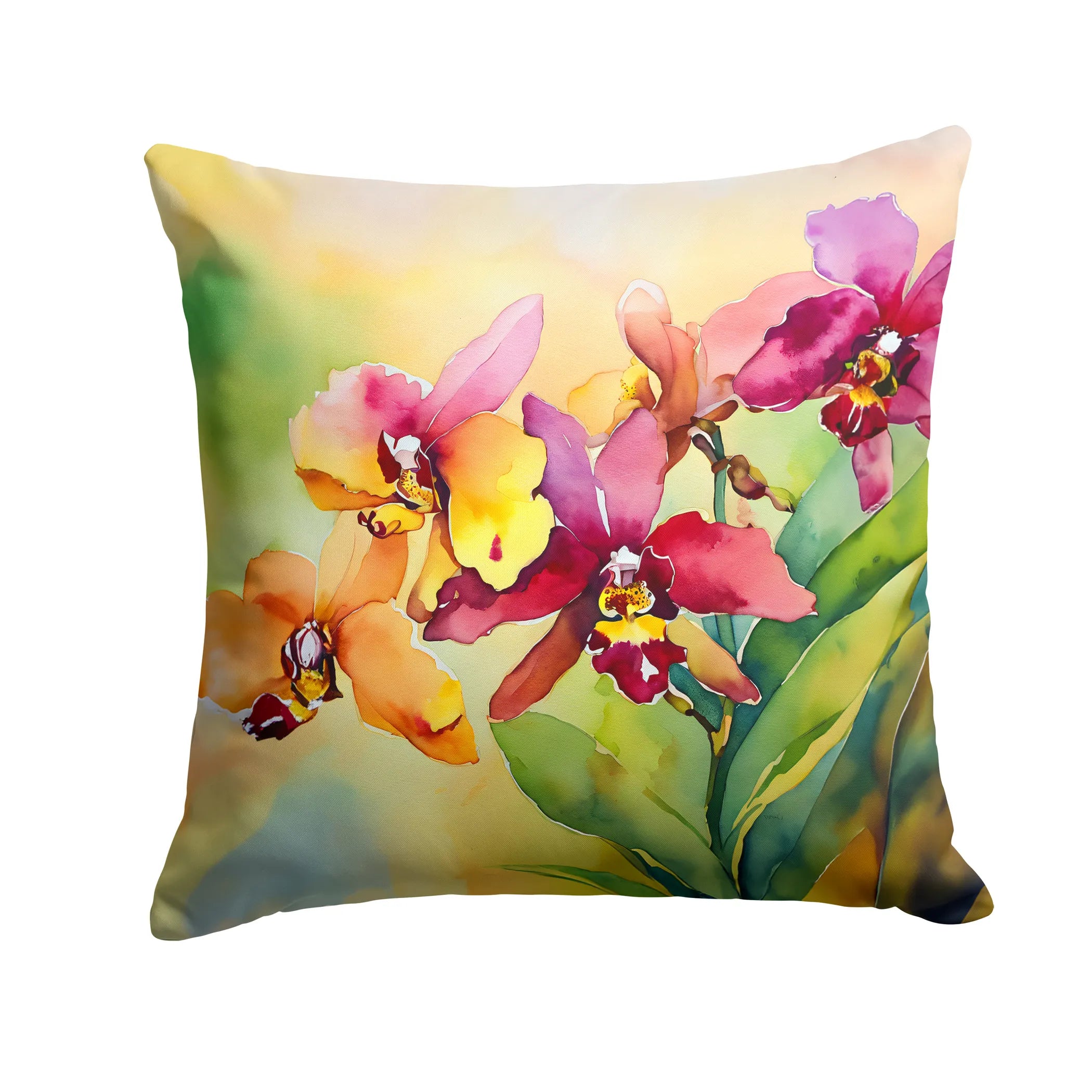 Flowers in Watercolor Throw Pillow - Pack Of: 1 | Collection name: Flowers in watercolor