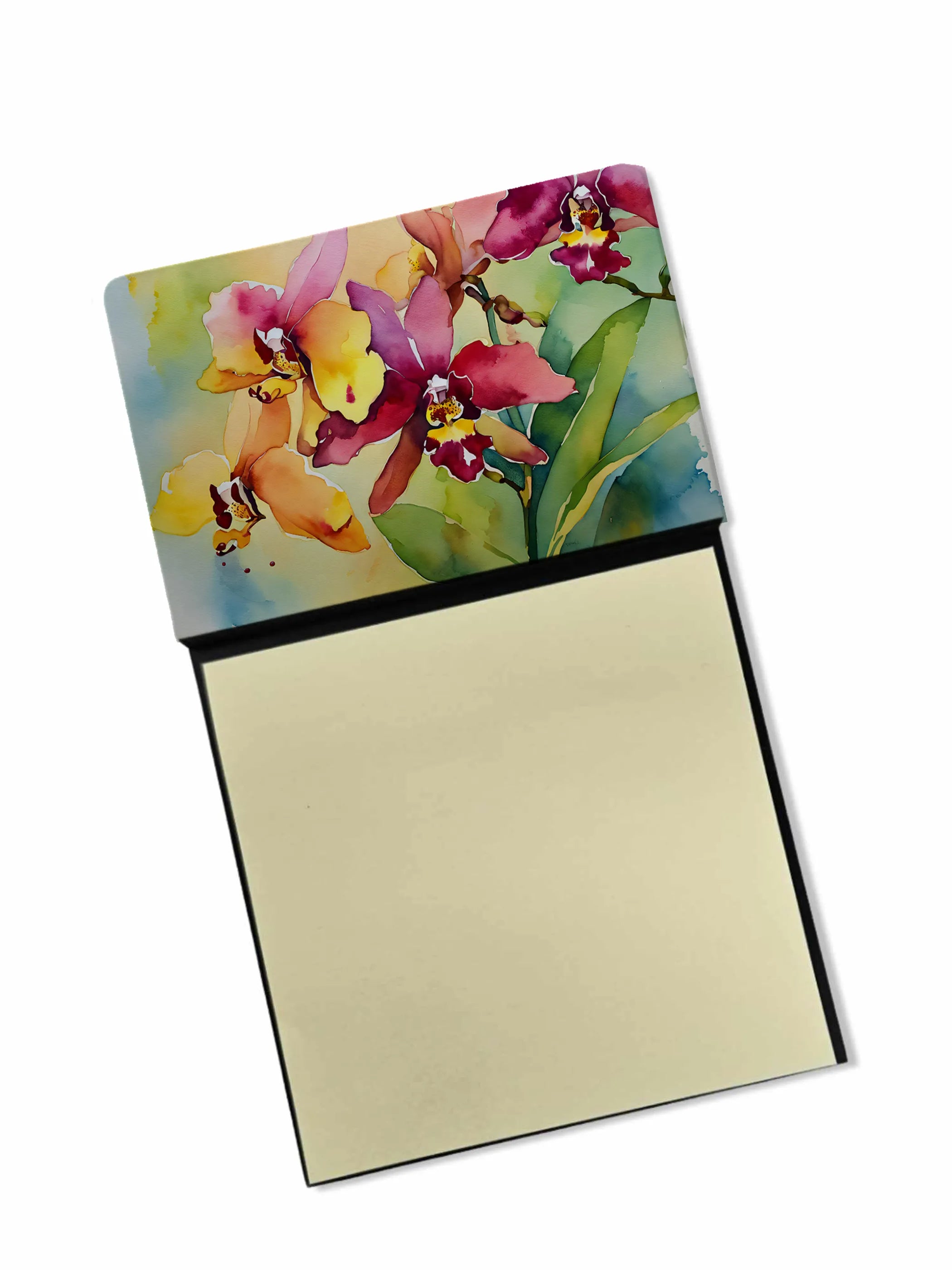 Flowers in Watercolor Sticky Note Holder - Pack Of: 1 | Collection name: Flowers in watercolor