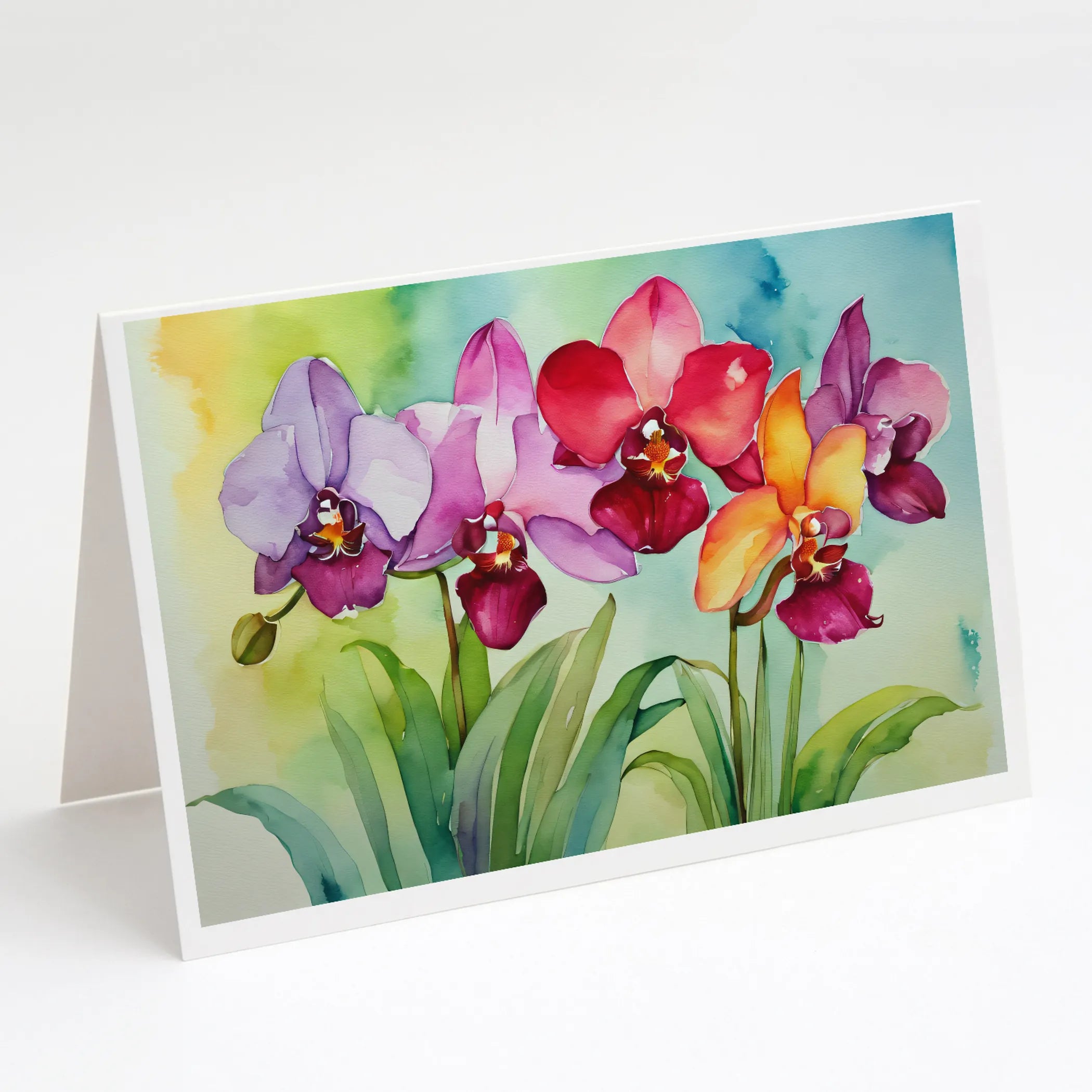 Flowers in Watercolor Greeting Cards  - Size: 5X7 | Pack Of: 1 | Collection name: Flowers in watercolor