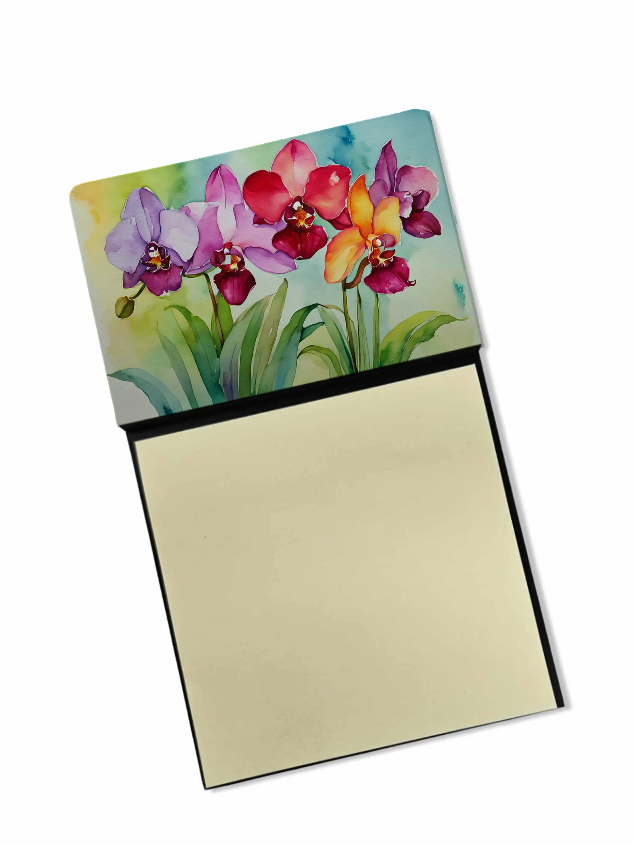 Flowers in Watercolor Sticky Note Holder - Pack Of: 1 | Collection name: Flowers in watercolor