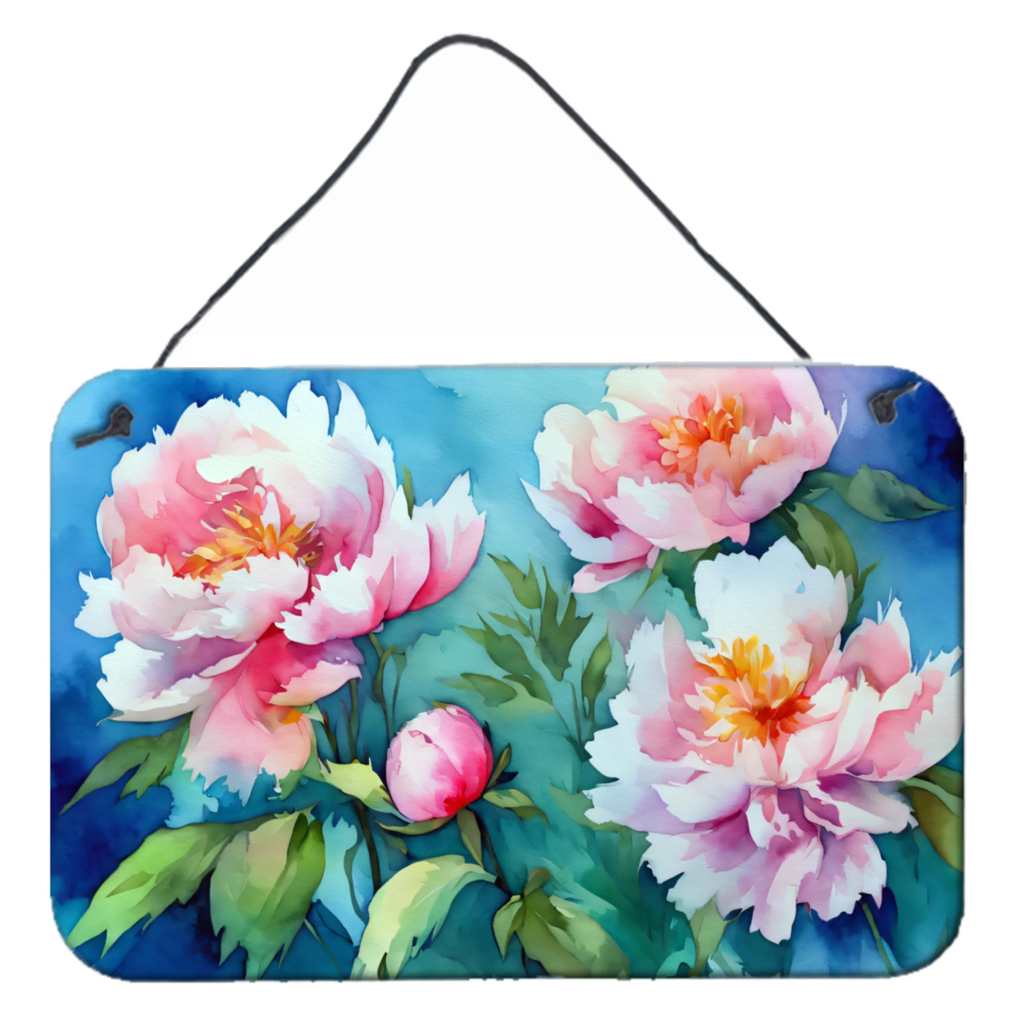 Flowers in Watercolor Wall or Door Hanging Prints - Size: 8HX12W | Pack Of: 1 | Collection name: Flowers in watercolor