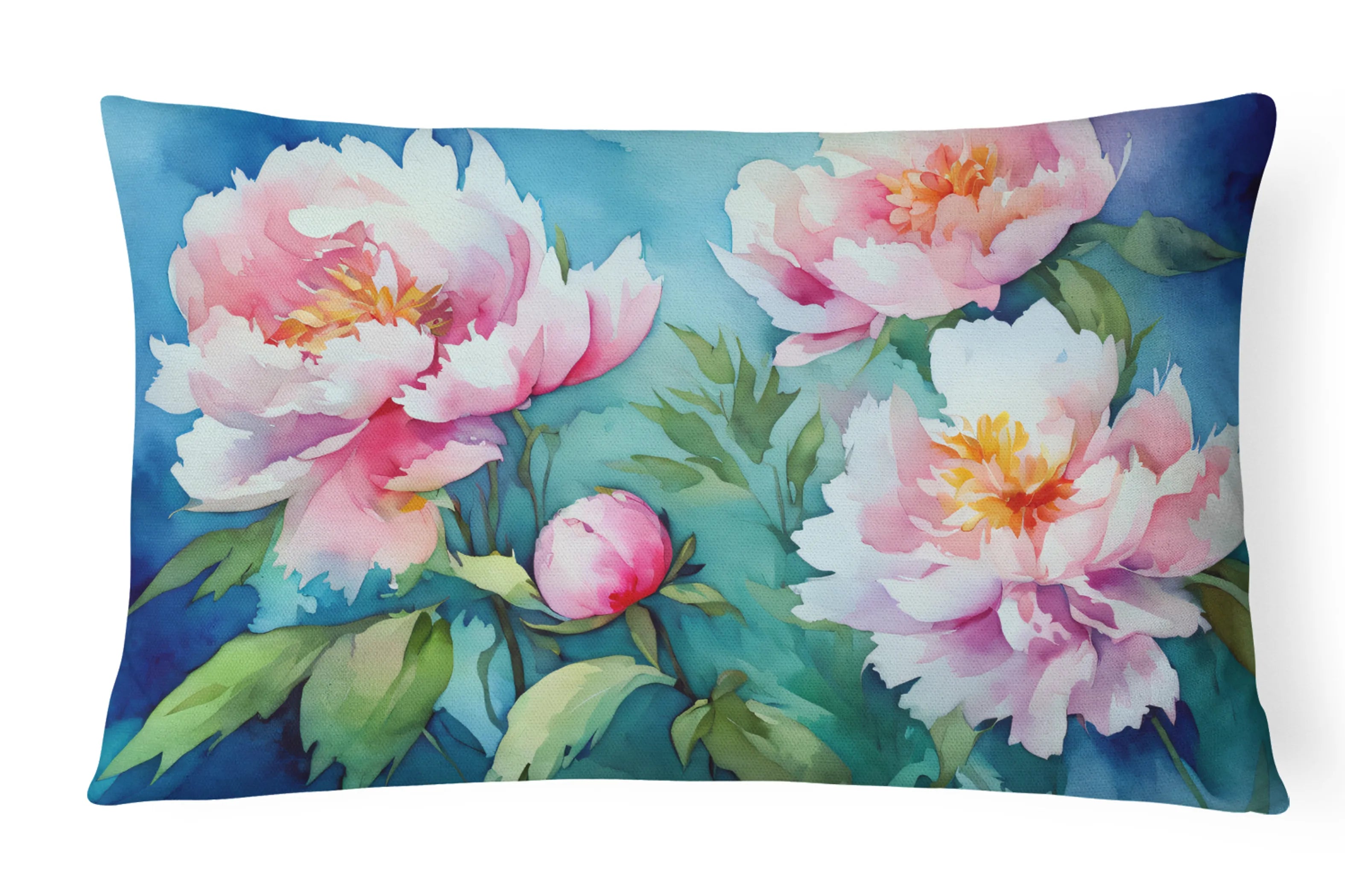 Flowers in Watercolor Throw Pillow - Pack Of: 1 | Collection name: Flowers in watercolor